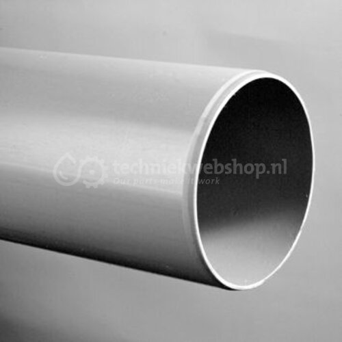 Dyka PVC U3 BS 75 SN4 KOMO Grijs L=5m, Kunststof buis glad, verkoop per ...