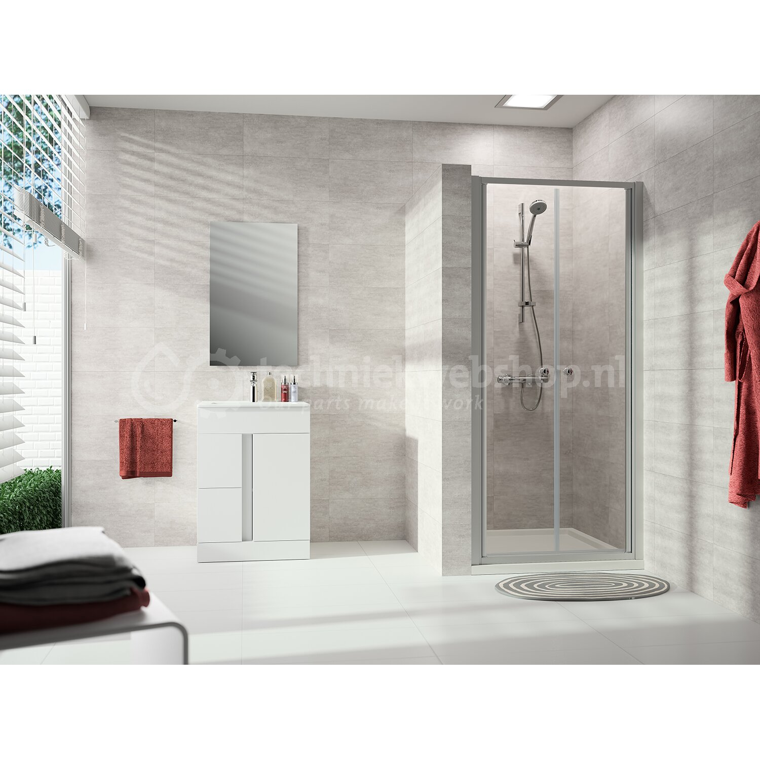 Huppe Alpha 2 - 780 / HP Dw Pendeldeur H:2000 zilvermat Glas Privatima ...