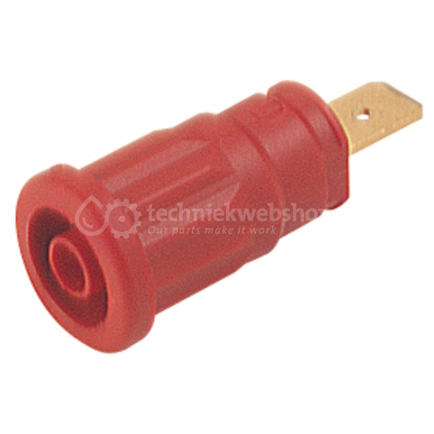 SKS Kontakttechnik SEP - Socket / 2620 F6,3 Rood, verkoop per: 1 x 1 ...