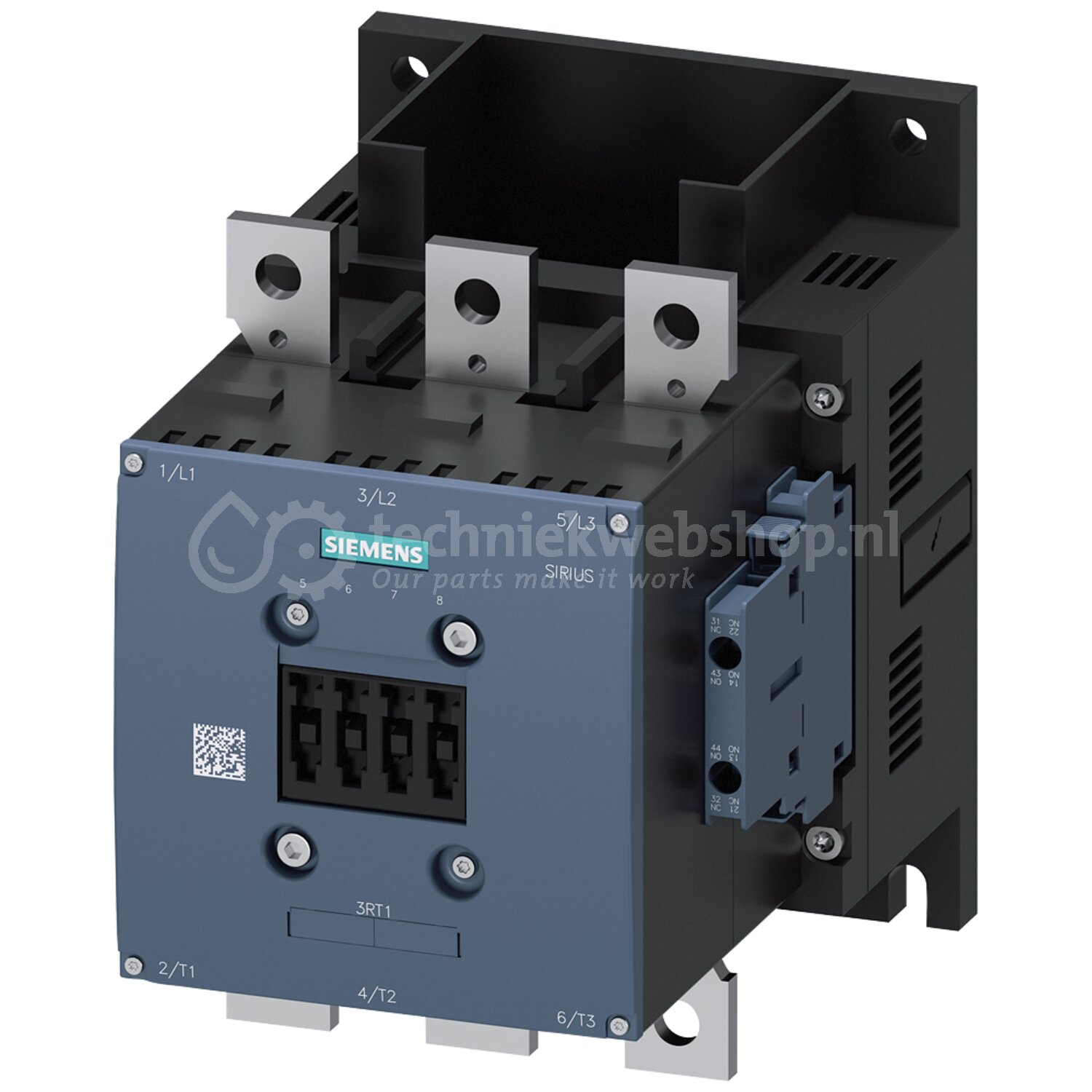 Siemens Industry Contactor, AC-3e, 300 A/160 kW/400 V, 3-pole, 2 NO+2 ...
