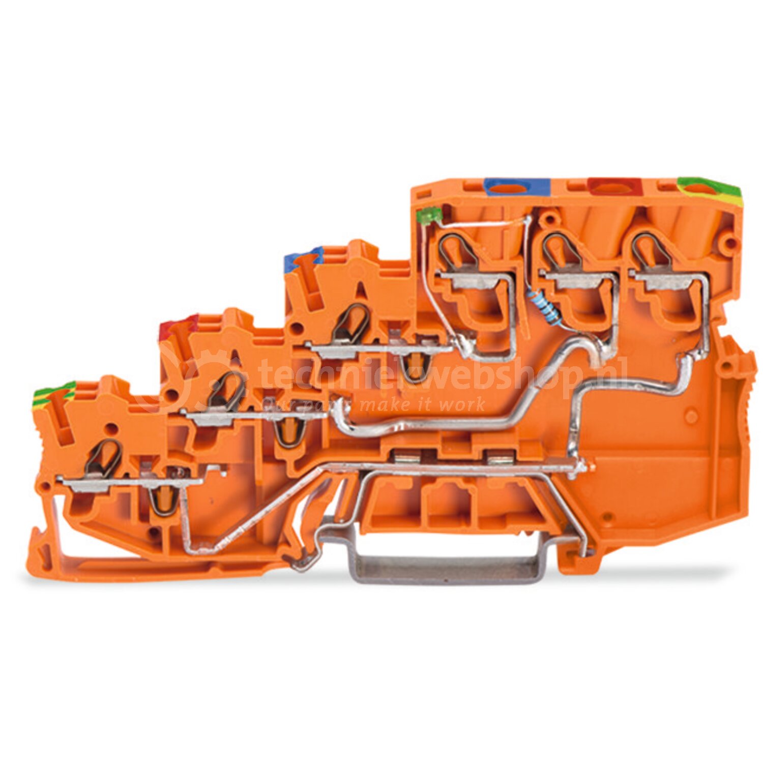 Morsetto iniziatore a 4 conduttori Wago 2000-5417 VPE: 50 pezzi