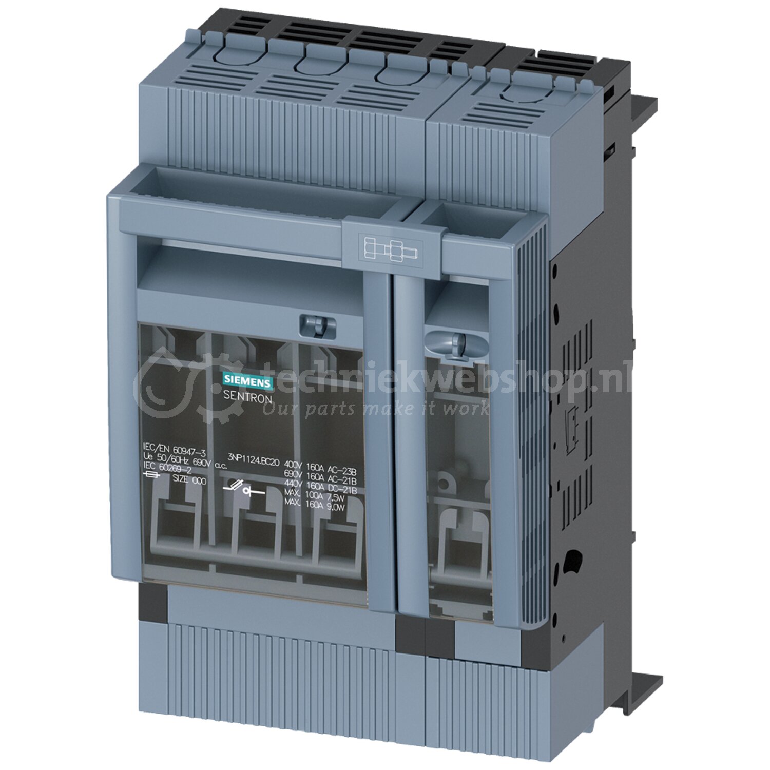 Siemens Industry SENTRON, 3NP1 fuse switch disconnector, 4-pole, NH000 ...
