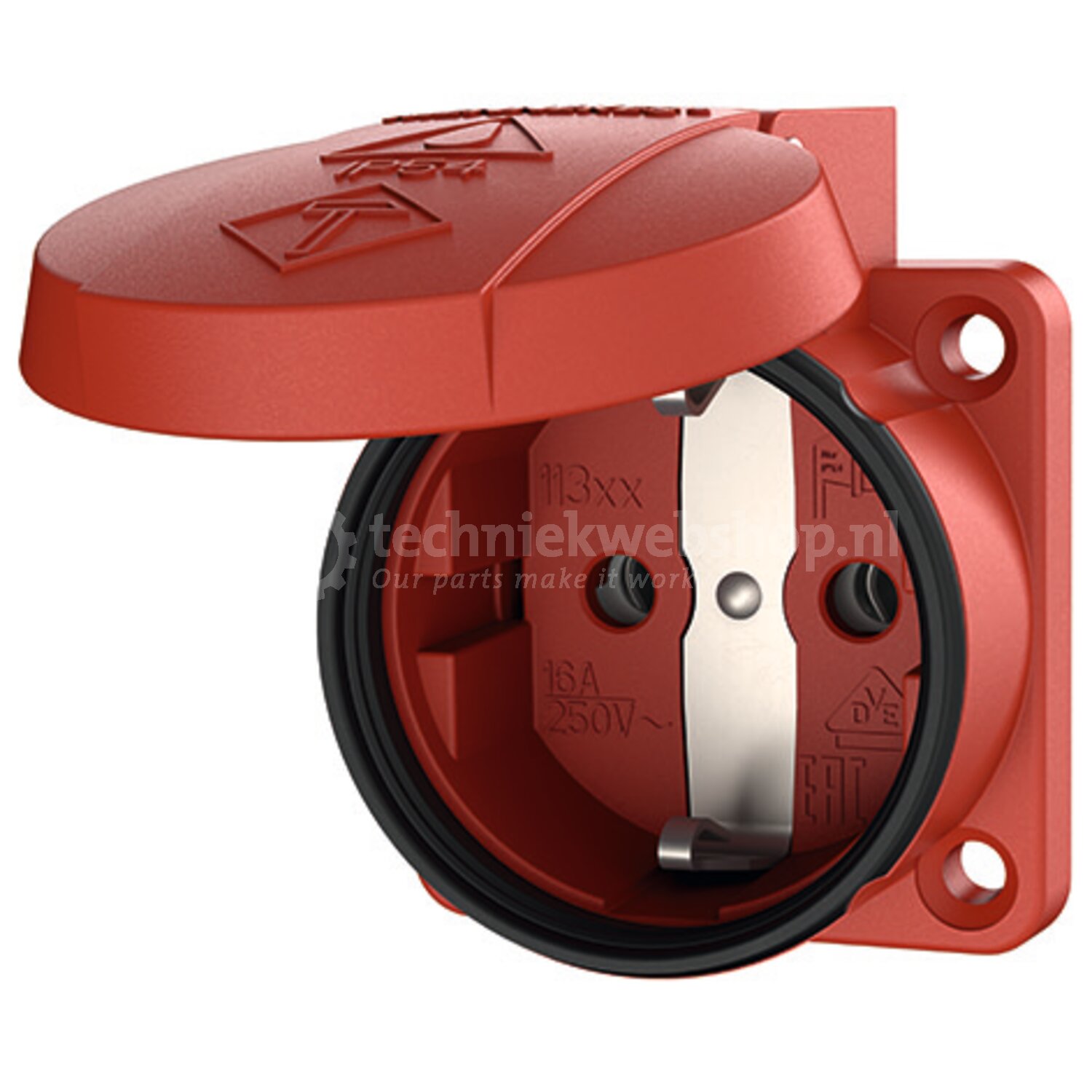 Mennekes (Hateha) SCHUKO - 11333 / WCD inb 16A2P+A 230V IP54 rood ...
