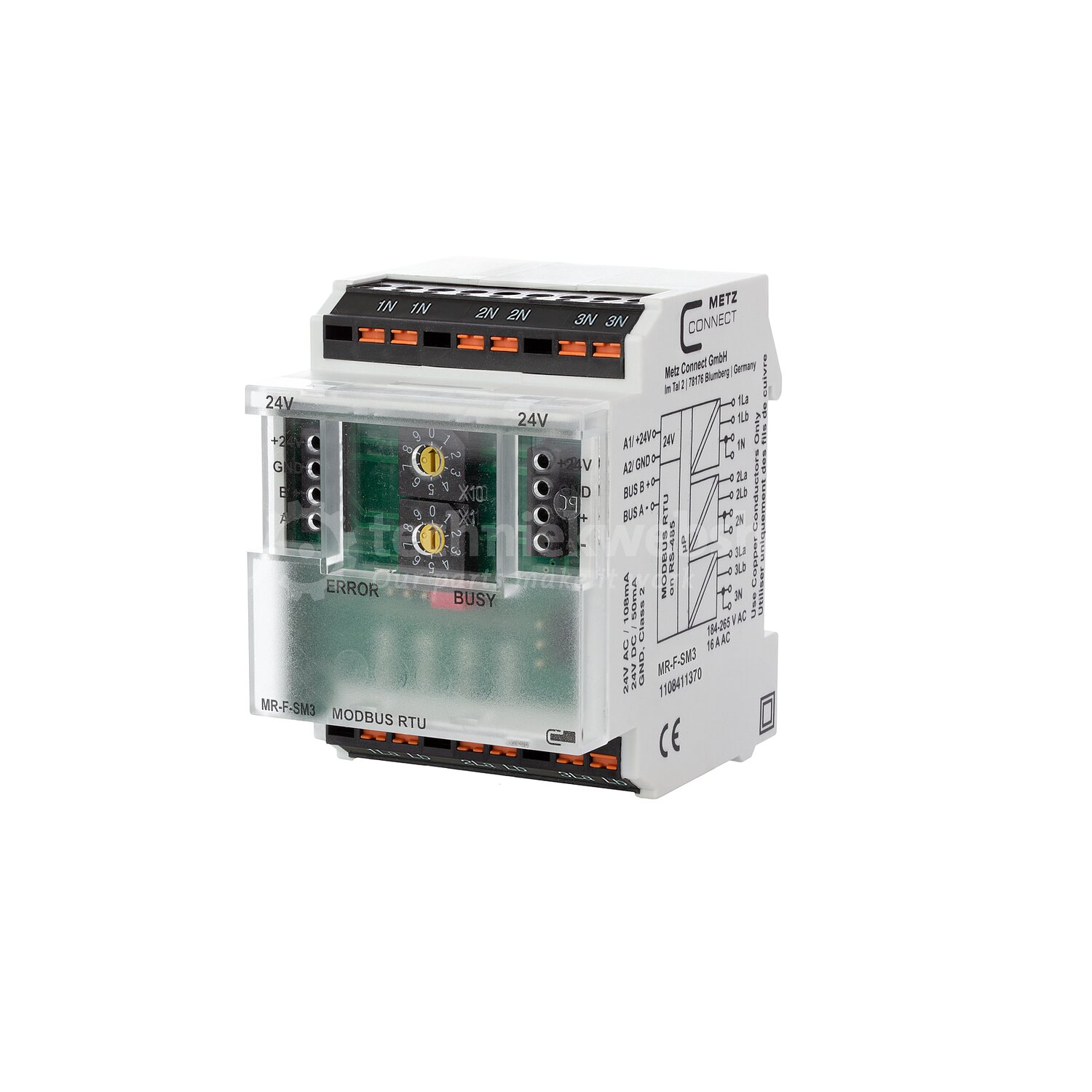 Metz-Connect CALAF - 1108411370 / MR-F-SM3 Modbus RTU, Analoge ingang ...