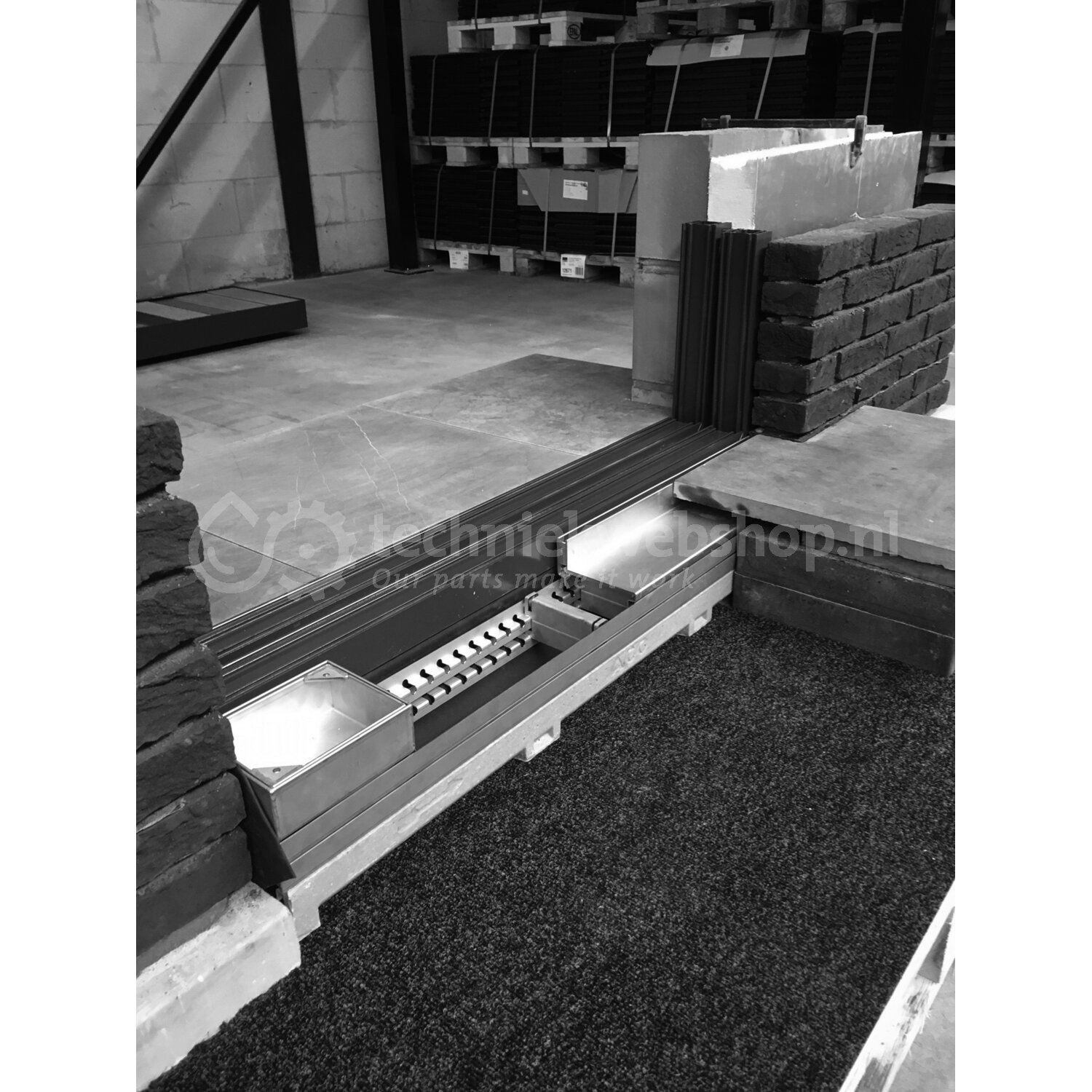 ACO Slotline / tussenelement RVS H=27mm L=1mtbv Hexaline en Euroline ...