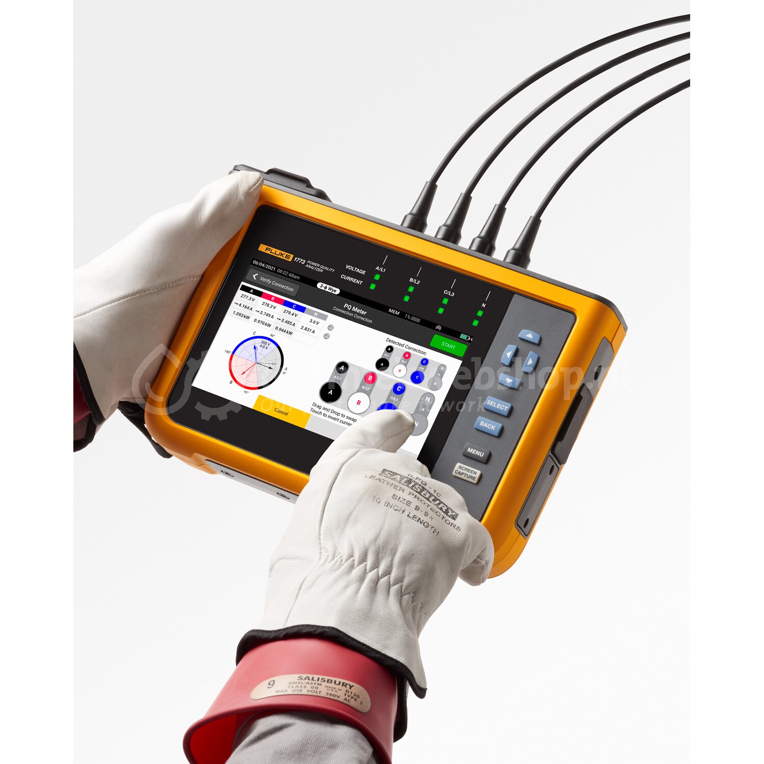 Net- en vermogensanalyse-apparaat - 1773 / Fluke Power Quality Analyzer ...