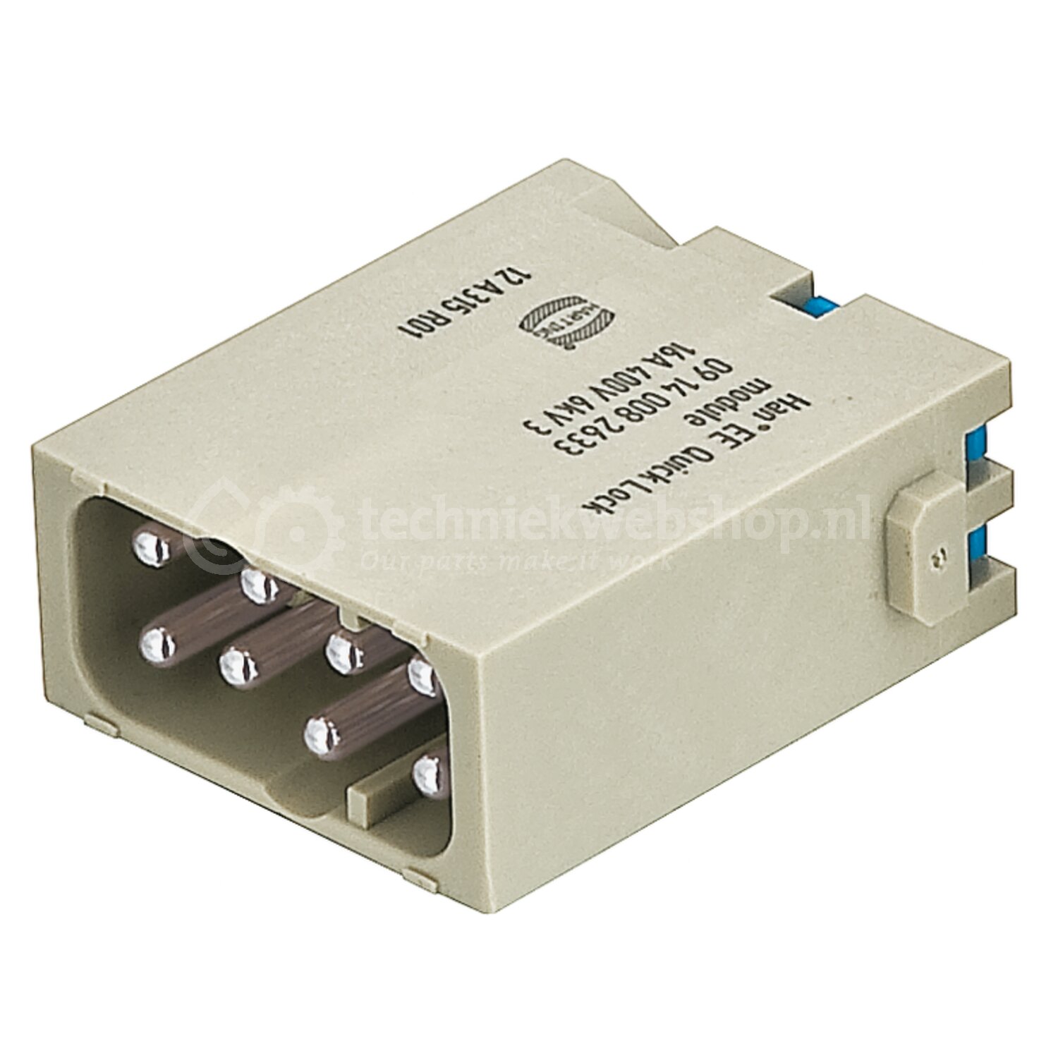 Harting Han EE Quick-Lock module, male / Han® EE module, Single module ...