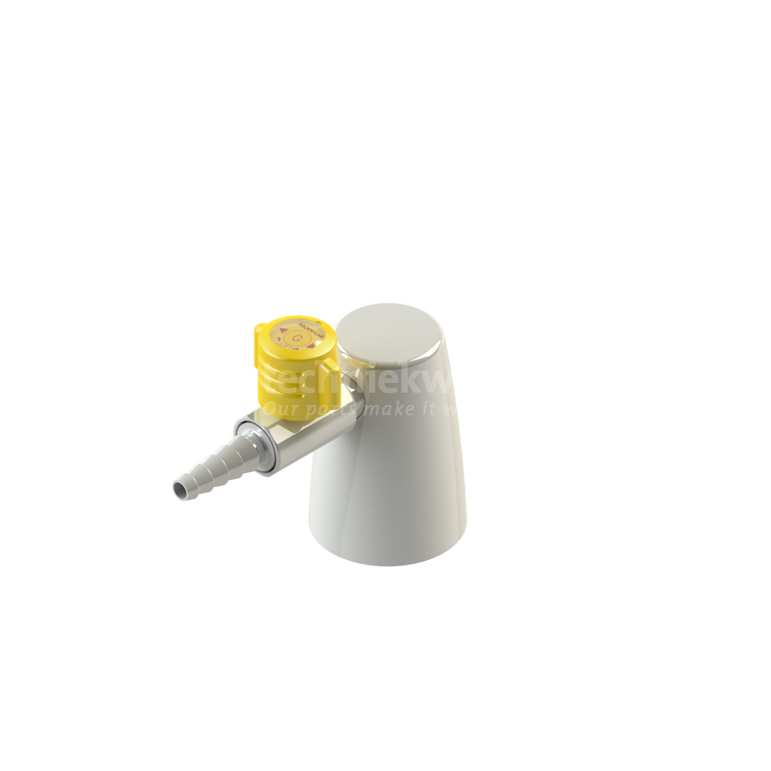 BROEN-LAB Bench mounted single burning gas valve, Laboratoriumkraan ...