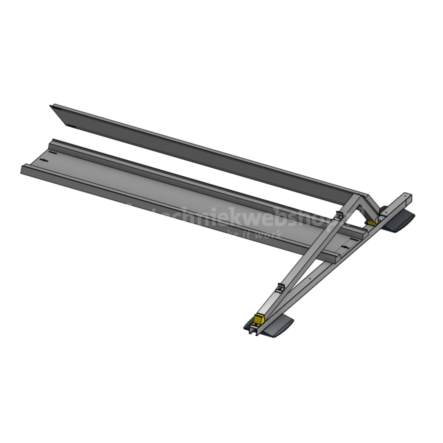 Triple Solar Montageframes - Plat dak frame volgende in rij ZUID ...