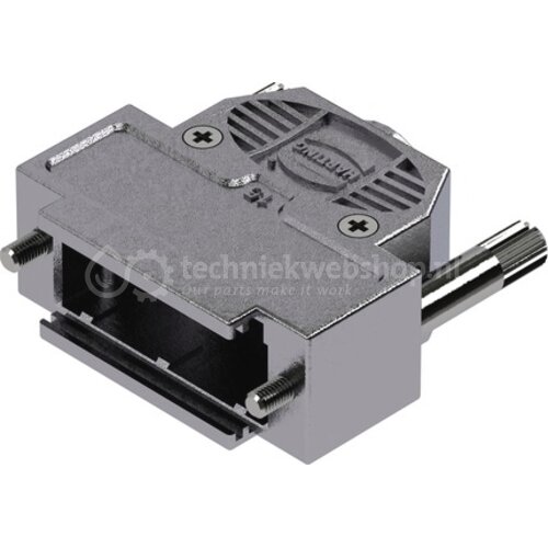Harting D-Sub 15P metpl hood 1str-ent kn / Shell housing, Cover can be ...