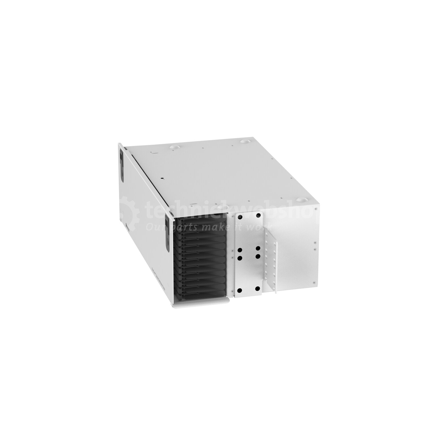 Panduit ODF / FlexCore 4RU Universal Enclosure Gray 12 Trays 288 Fibers ...