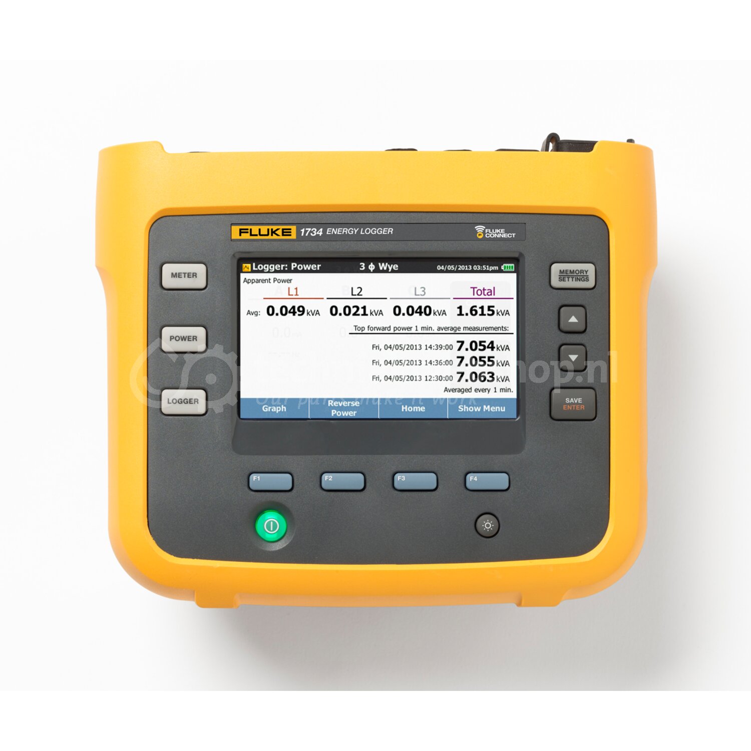 Net- en vermogensanalyse-apparaat - FLUKE-1734/INTL / Energielogger ...