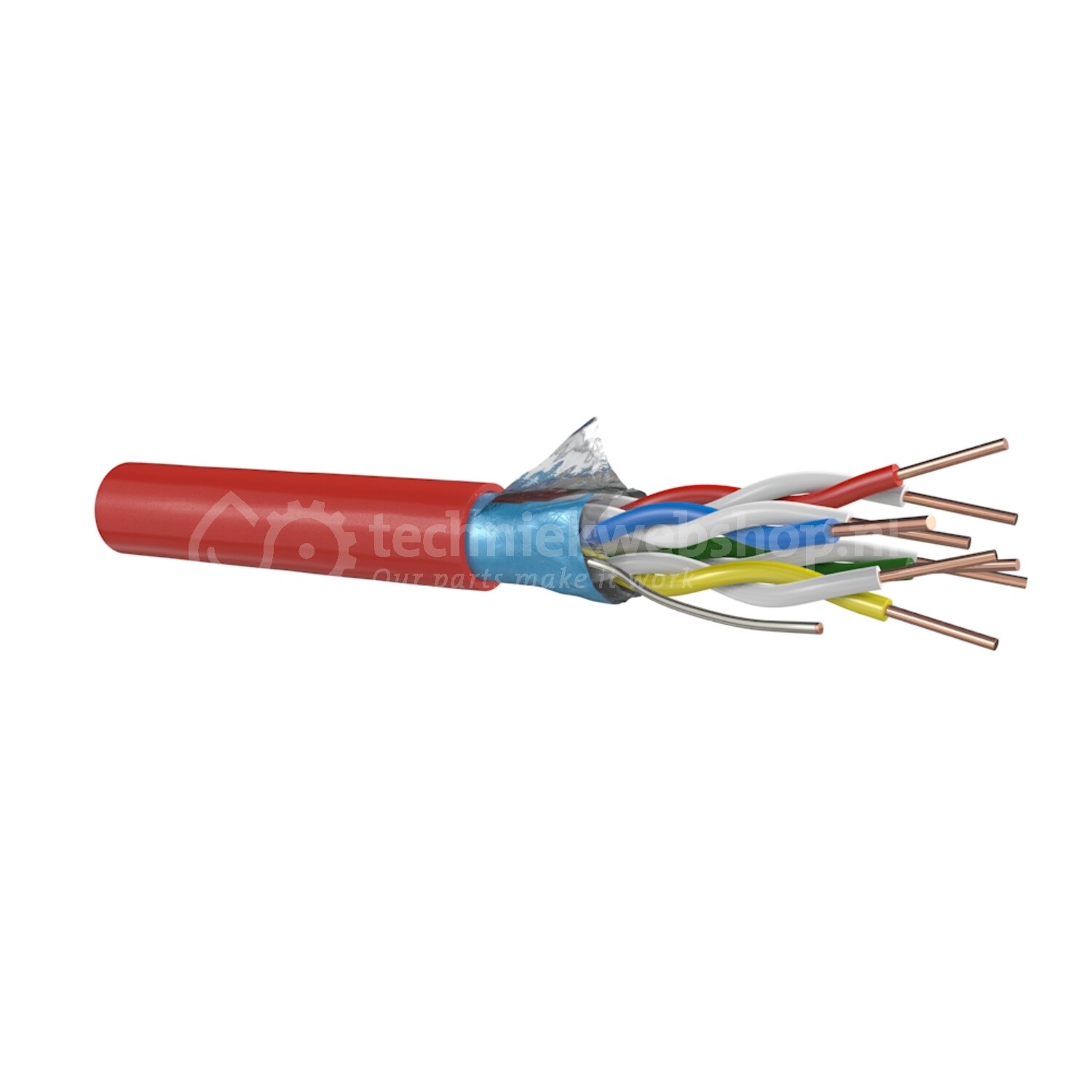 Cable Partners YSTY Dca rood - PVC signaalkabel, afgeschermd / Y(st)Y ...