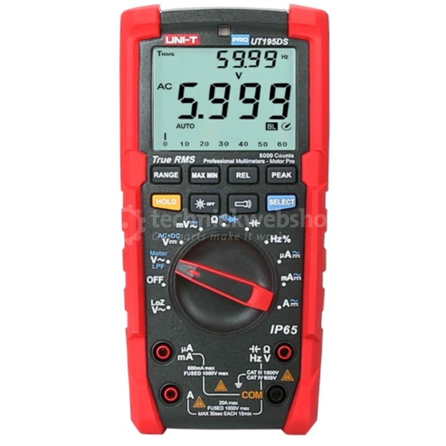Uni-Trend Multimeter - UT195DS / Robuste IP65 True RMS met draaiveld ...