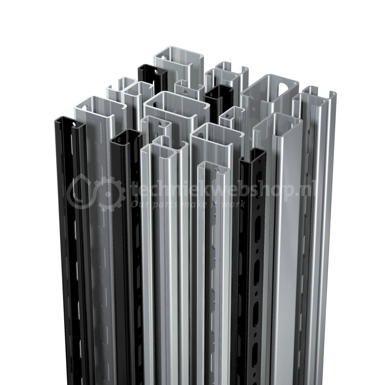 Flamco R6 Rail - 6m p.m. sendzimir / Fix rail R6, Montagerail/-profiel ...