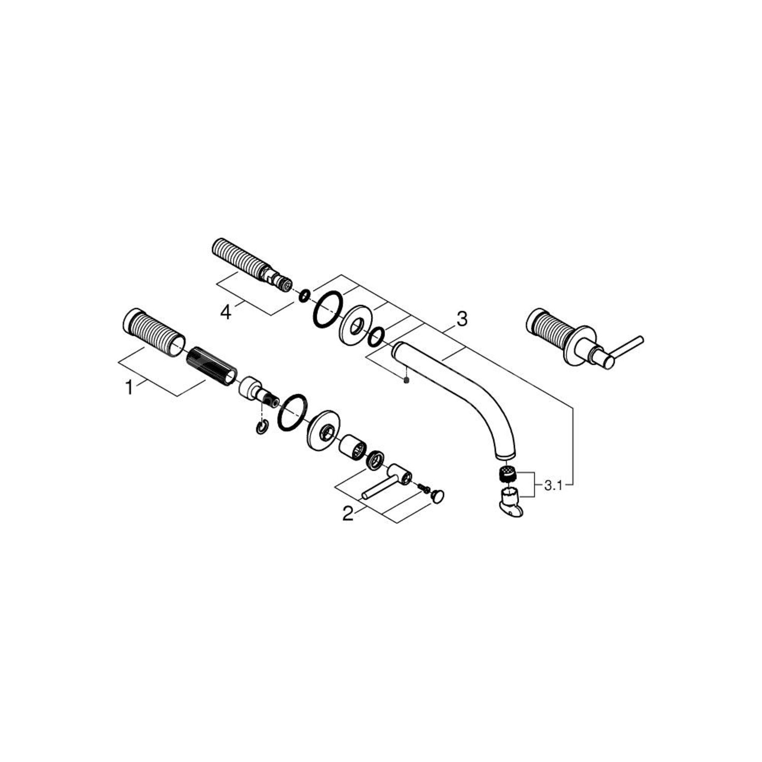 Grohe Nederland Atrio New Classic / Atrio Driegats wastafelmengkraan M ...