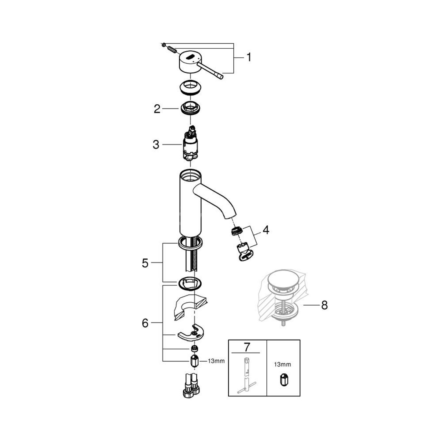 Grohe Nederland Essence New / Essence Wastafelmengkraan S-Size, verkoop ...