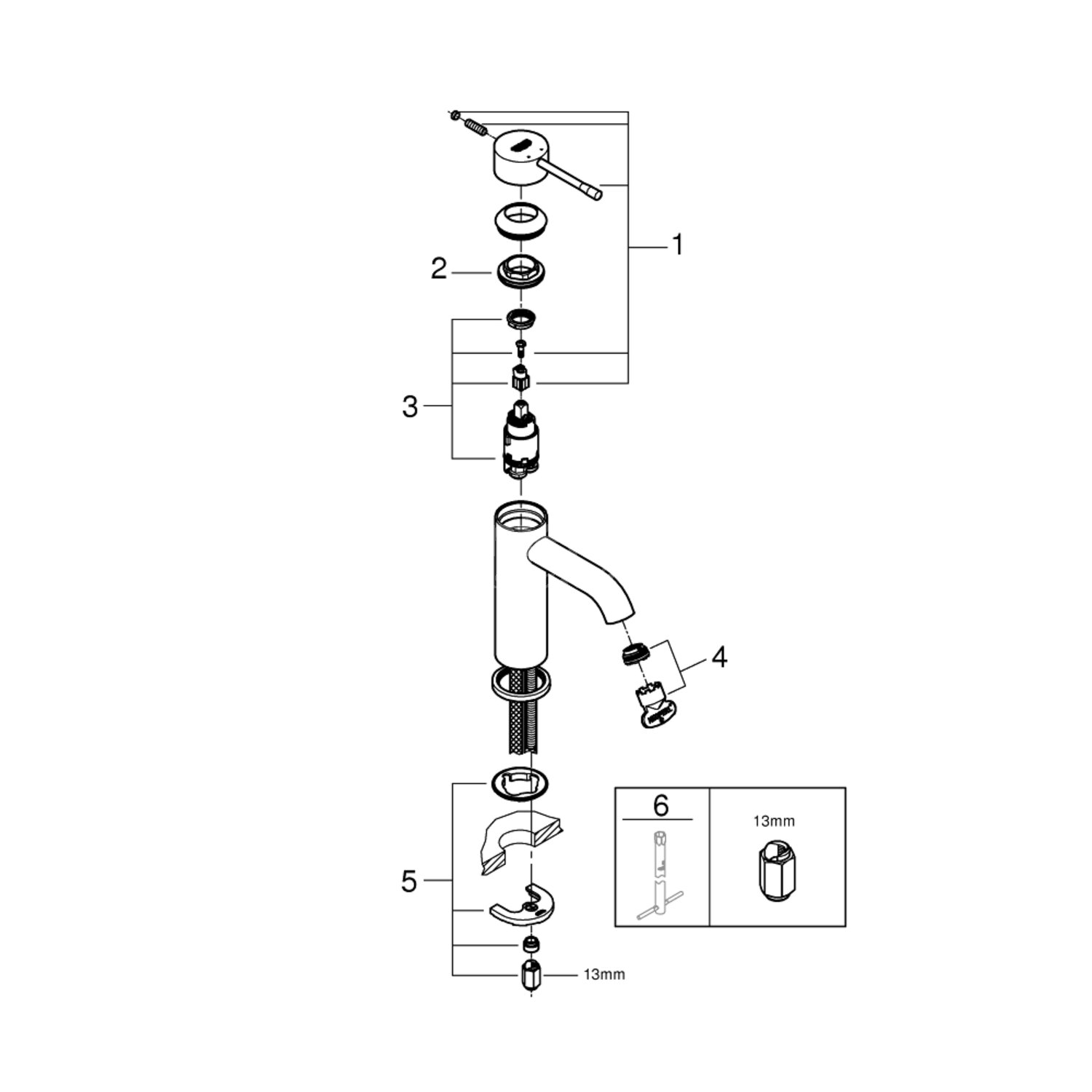 Grohe Nederland Essence New / Essence Wastafelmengkraan S-Size, verkoop ...
