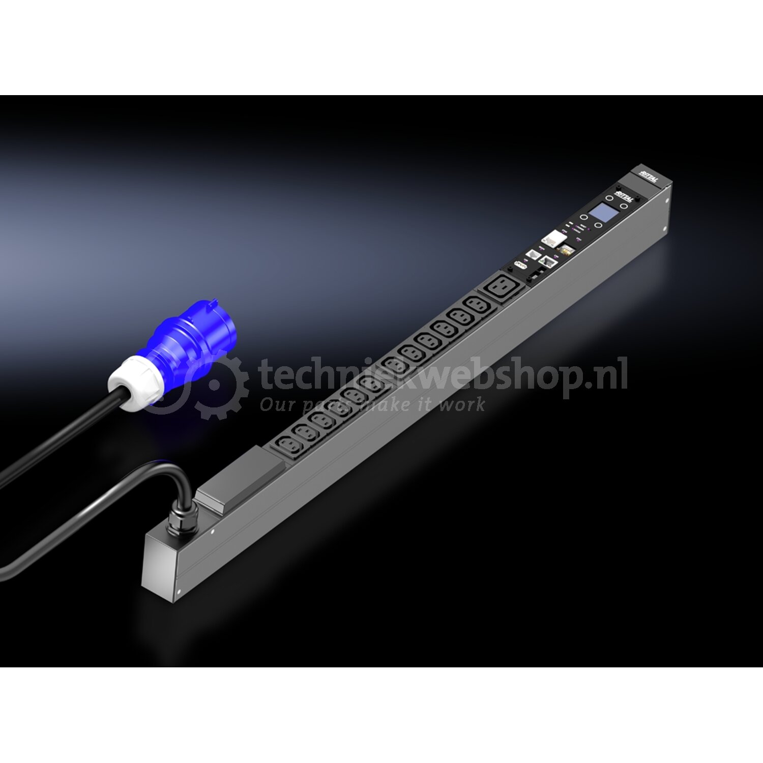 Rittal PDU - 7979210 / Metered 16A/1F 12xC13 / 1xC19, verkoop per: 1 x ...