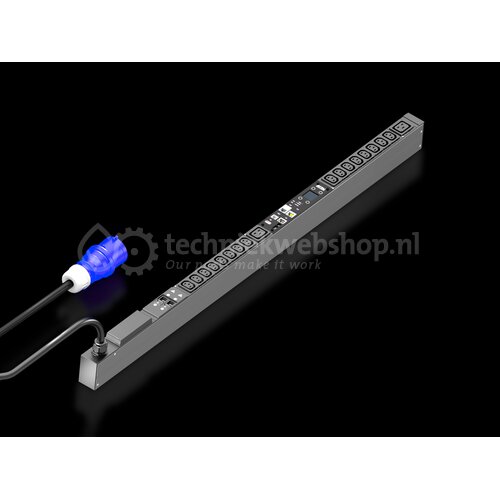 Rittal PDU - 7979212 / Metered 32A/1F 16xC13 / 2xC19, verkoop per: 1 x ...