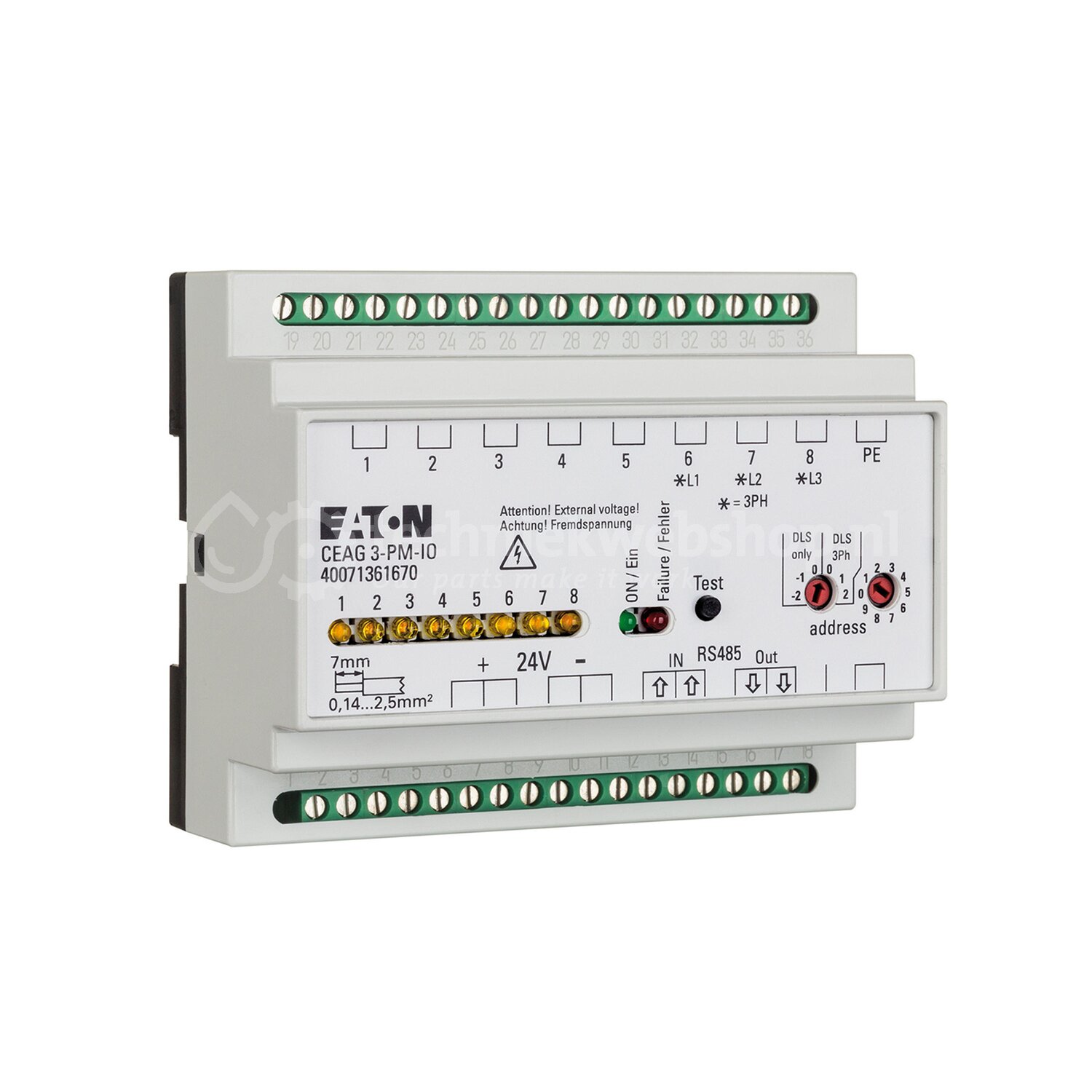 COOPER Safety Centrales - 3-PM-IO (DLS) / IO module incl. 3-fase ...
