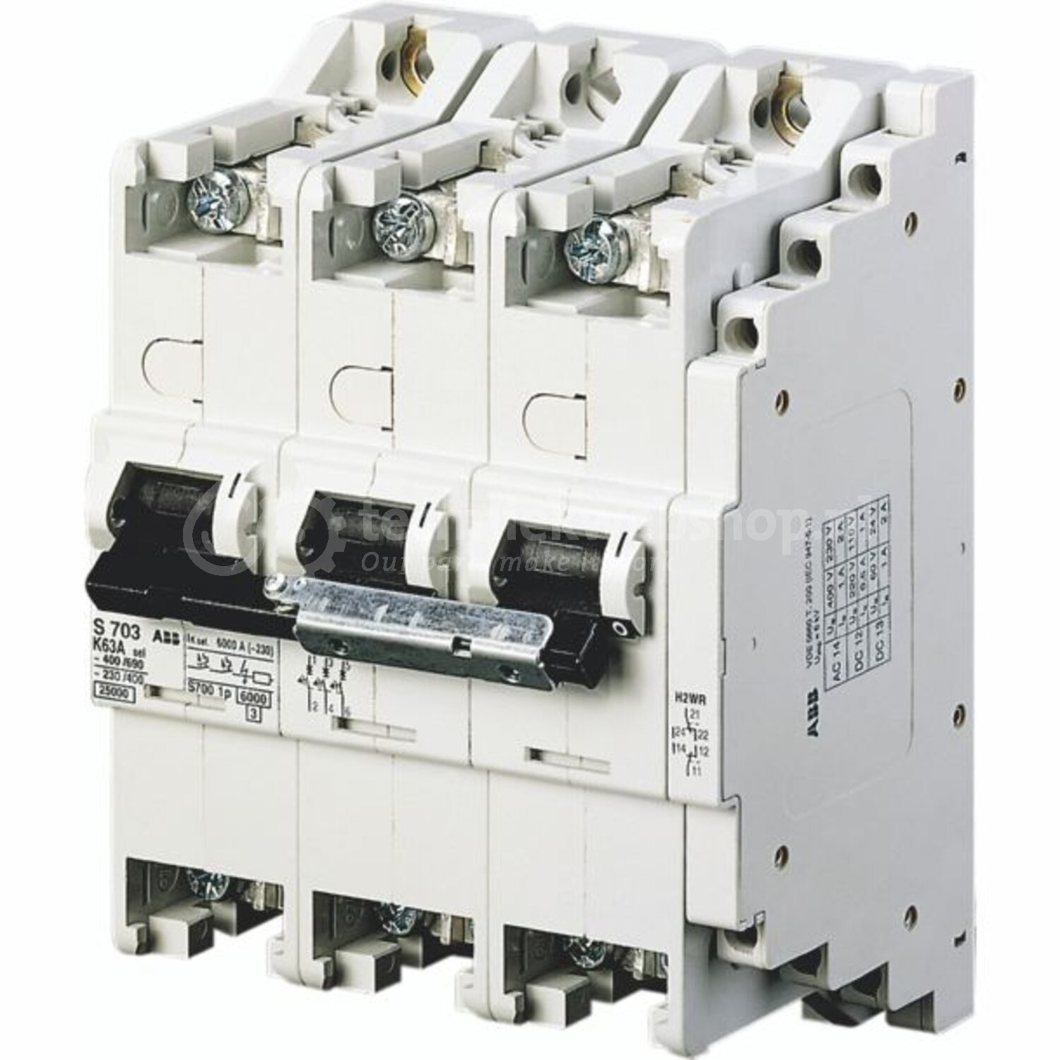 ABB Componenten System pro M compact - S703-E80+H2WR sel. main CB + AUX ...