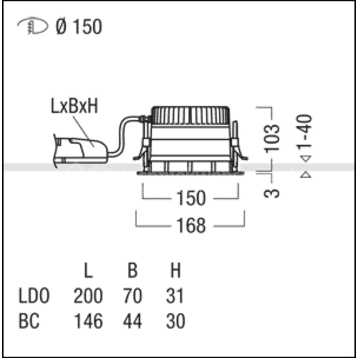 Zumtobel PANOS R - PANOS EVO R150H 16W LED830 FAL WH / LED-armatuur ...