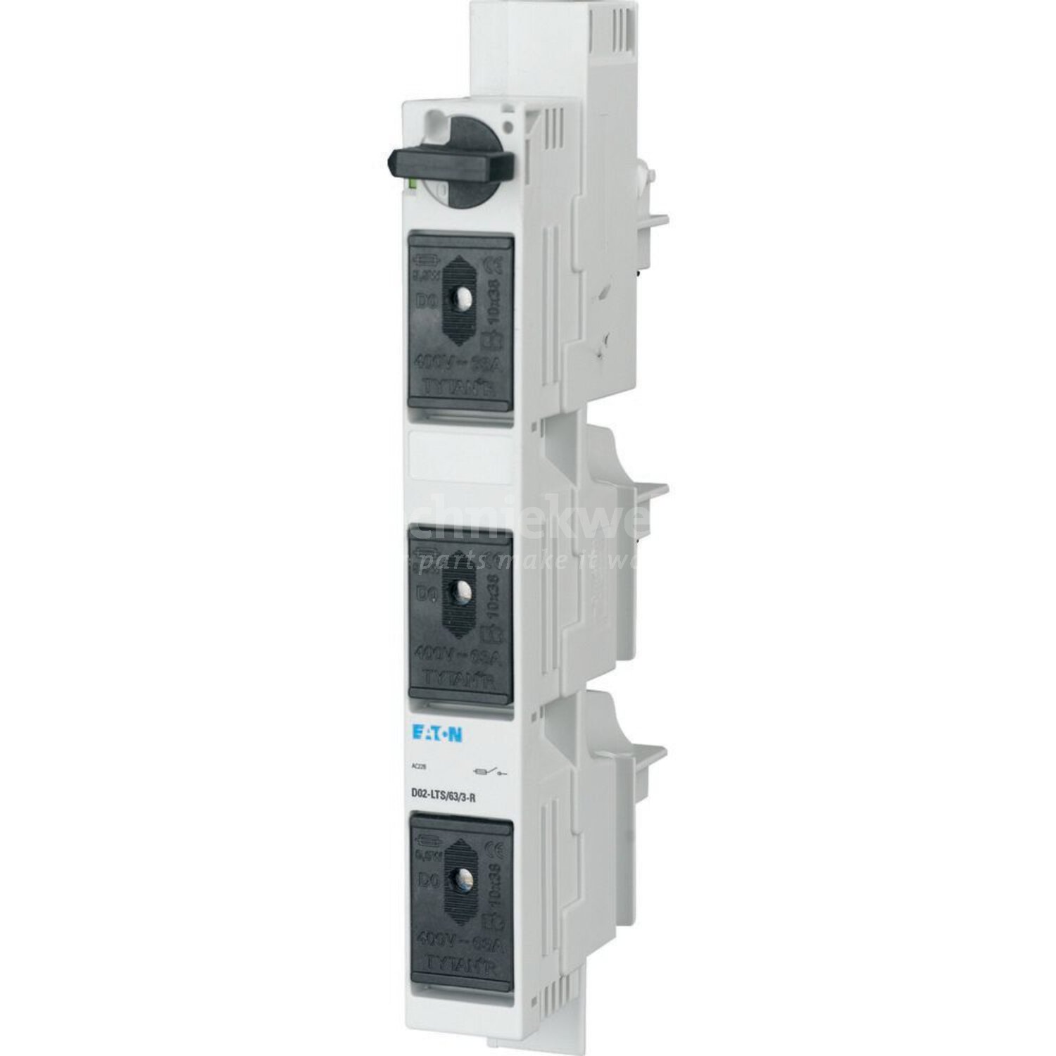 Eaton xPole - D02-LTS/35/3-R / Raillastscheider met zekeringen, 35A ...
