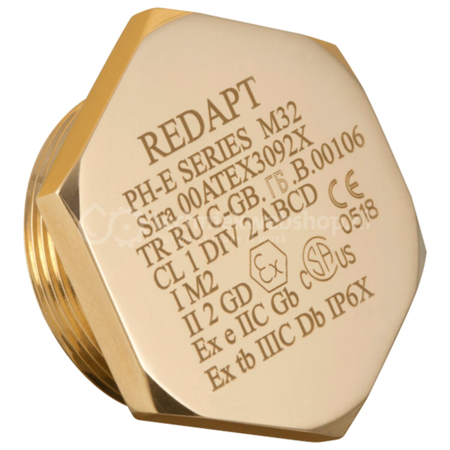 Redapt Hex head plugs - Messing, metrisch / Afdichtplug hex head ATEX ...