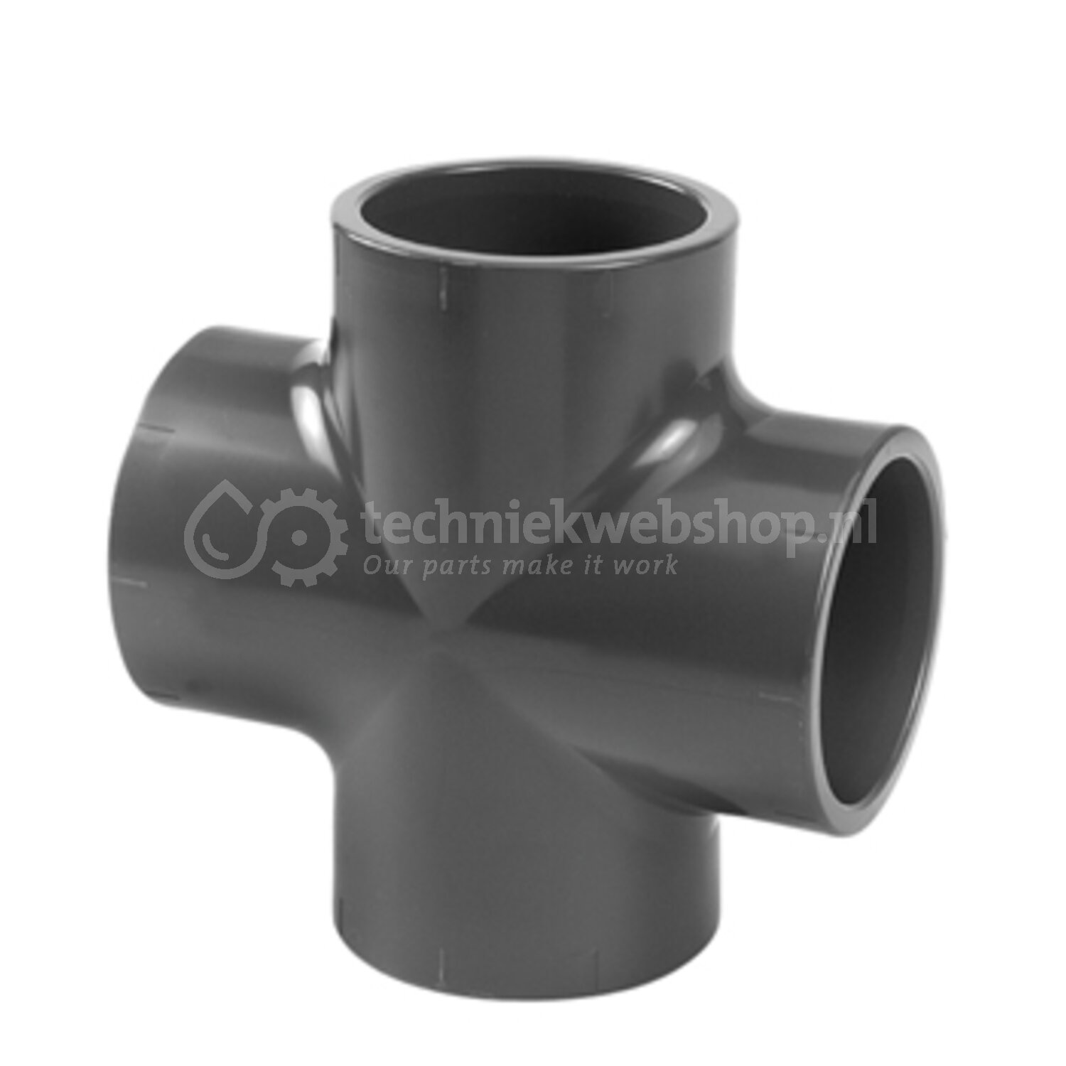 Wavin Nederland PVC Druk Kruisstuk 90° 20 PN16 4xM, verkoop per: 1 x 1 ...
