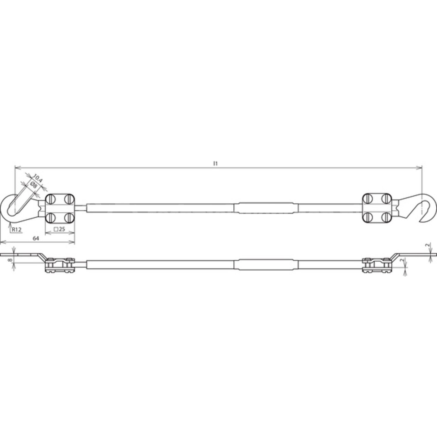 Dehn Nederland EL16 L1.05M 2KSO 8.10 / Earthing cable 16mm² / L 1.0m ...
