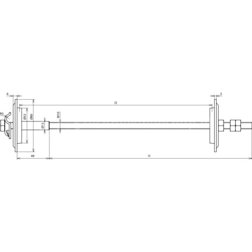 Dehn Nederland EWD MVK8.10 M10 L500 700 V4A / Earth electr. / wall ...