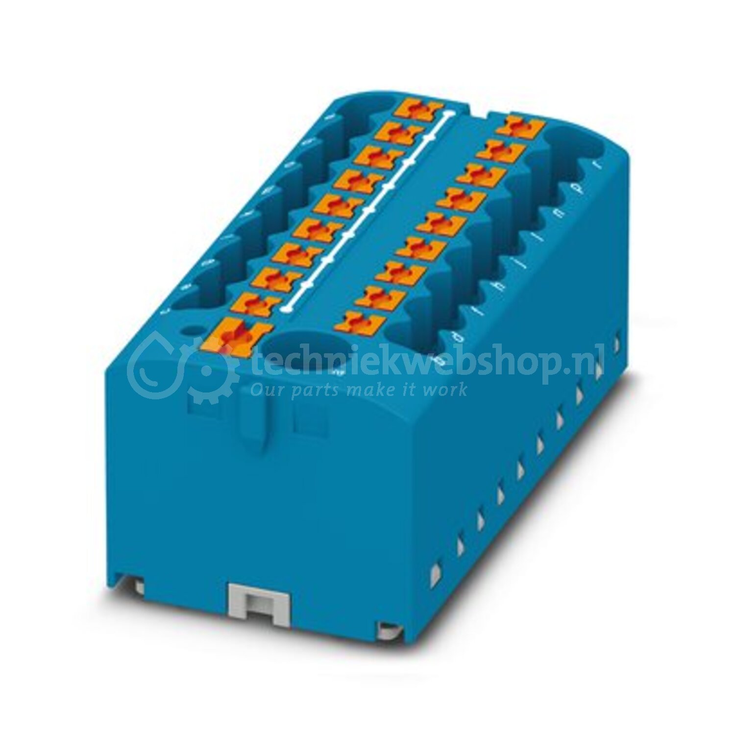 Phoenix Contact Verdelerblok - PTFIX 6/18X2,5 BU, Verbindingsrijgklem ...