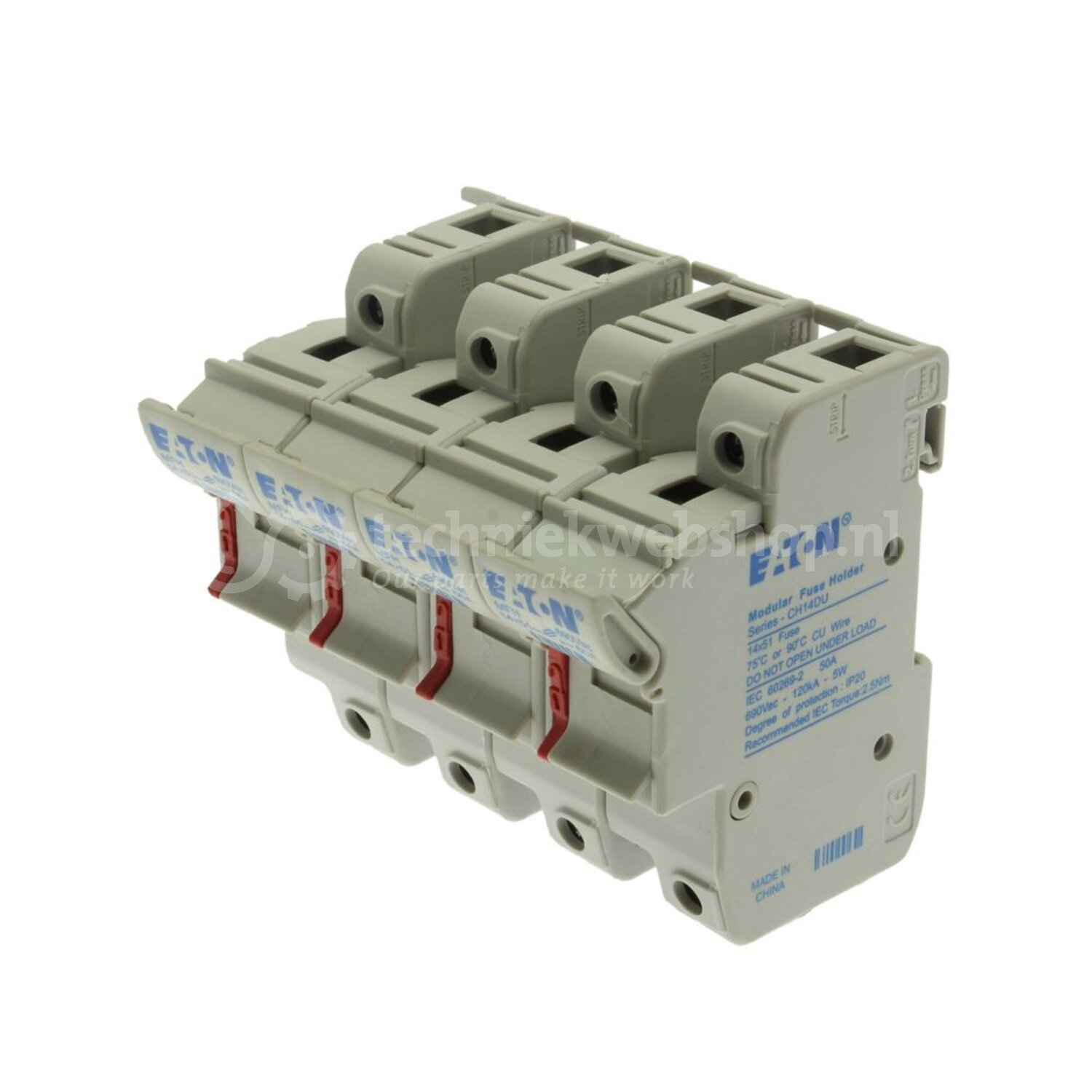 Eaton Bussmann Low Voltage Cyl-Fusegear - 1P+N 14x51 Neon Indicator ...