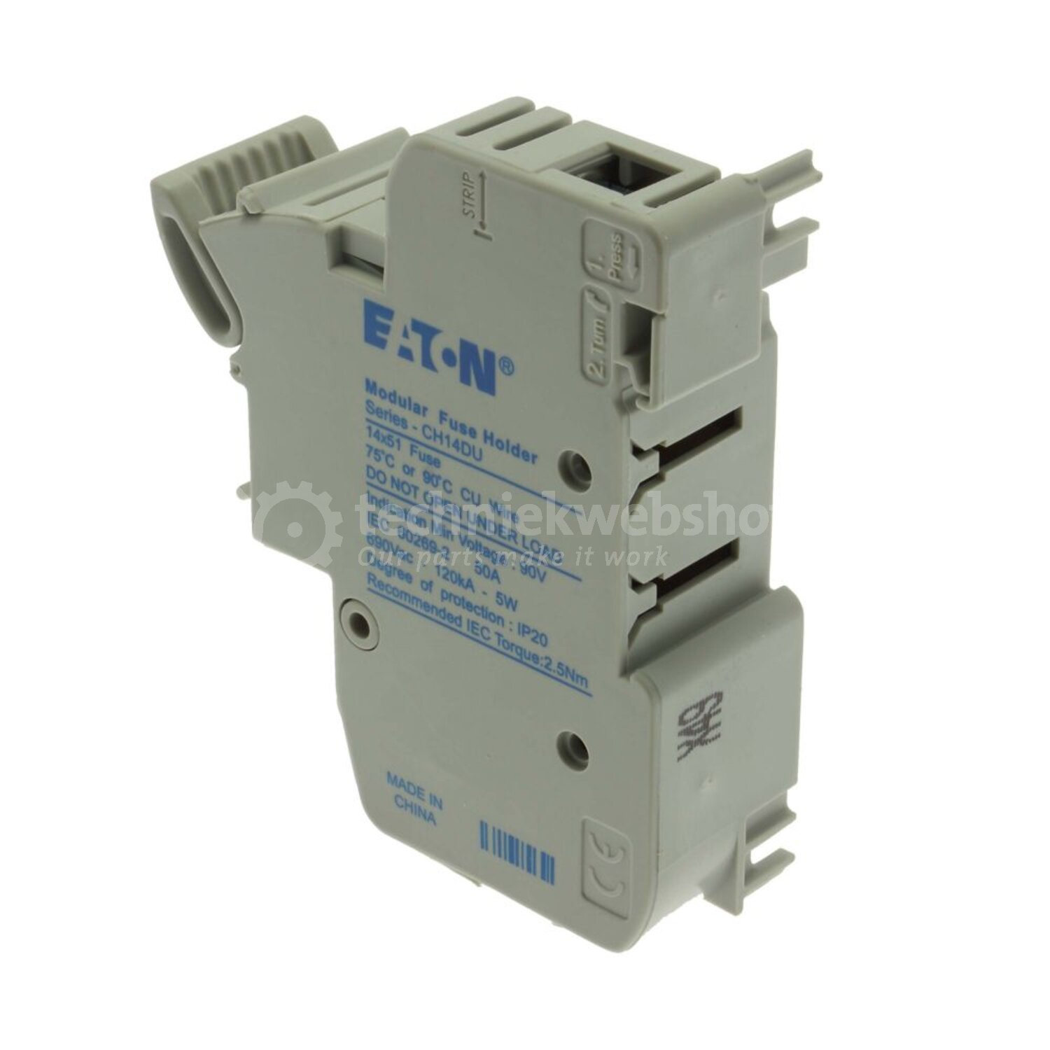 Eaton Bussmann Low Voltage Cyl-Fusegear - 1P 14x51 Fuse Holder ...