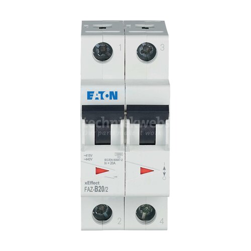 Eaton xEffect - FAZ-B20/2 / Installatie-automaat (MCB) FAZ, 2P, 20A, B ...