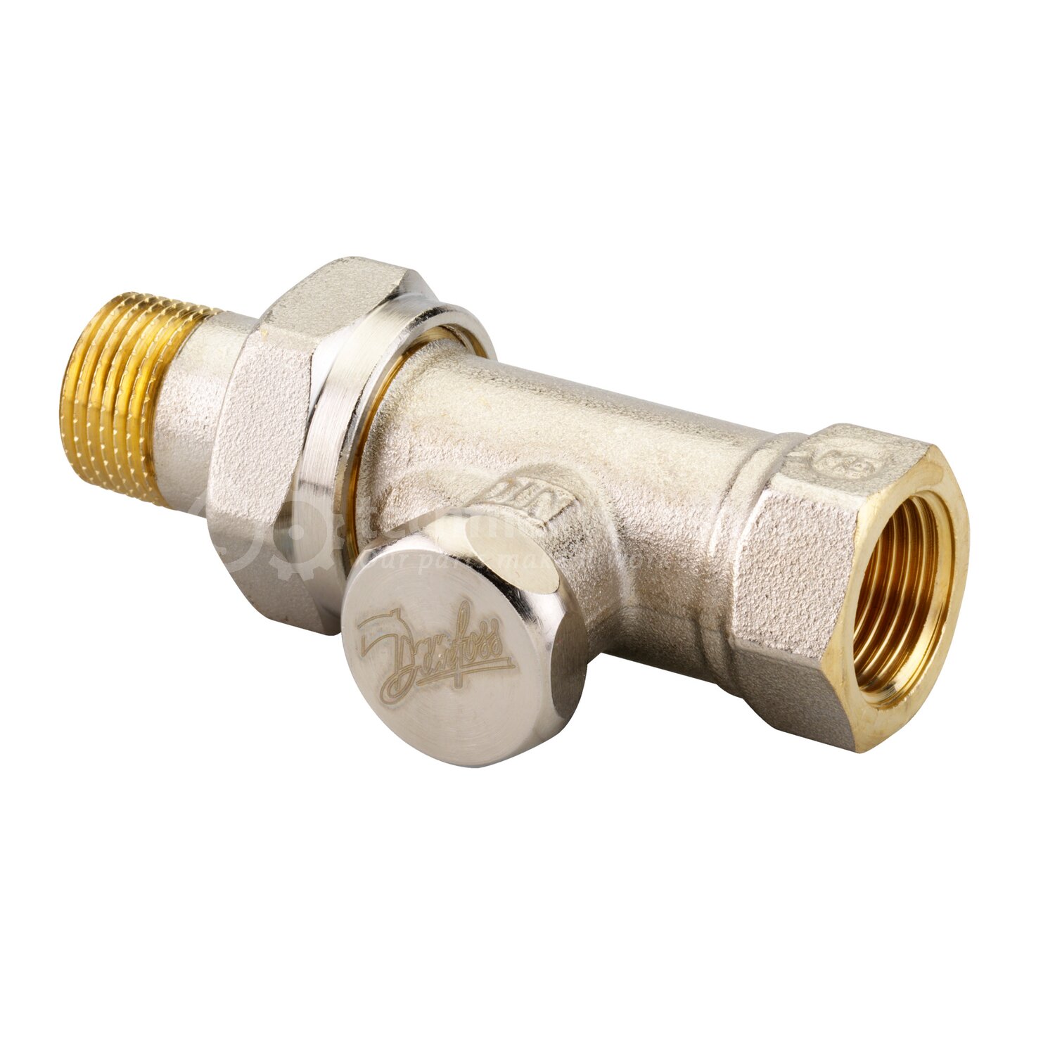 Danfoss Voetventielen - RLV-S / 10 RECHT VOETVENTIEL VERNIKKELD INL 3/8 ...