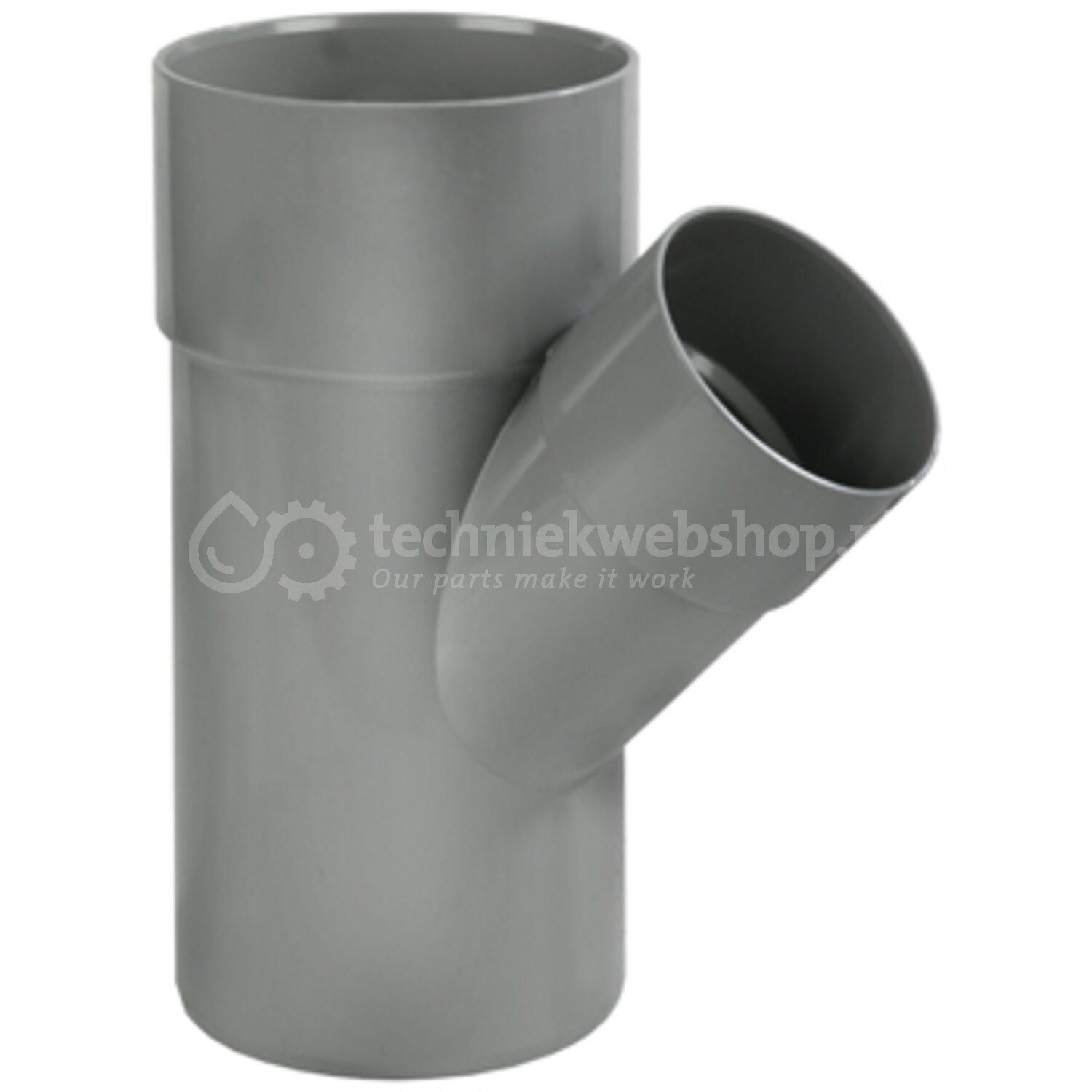 Wavin Nederland PVC L-T-Stuk 45° GR 110X75 M/S, verkoop per: 1 x 1 stuk ...