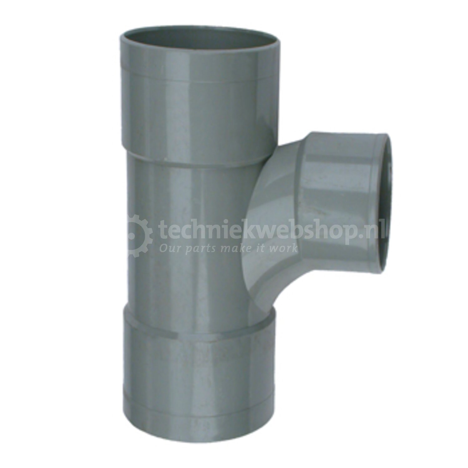 Wavin Nederland Wadal PVC Str. T-stuk 87°30 GR 50 3M BC, verkoop per: 1 ...