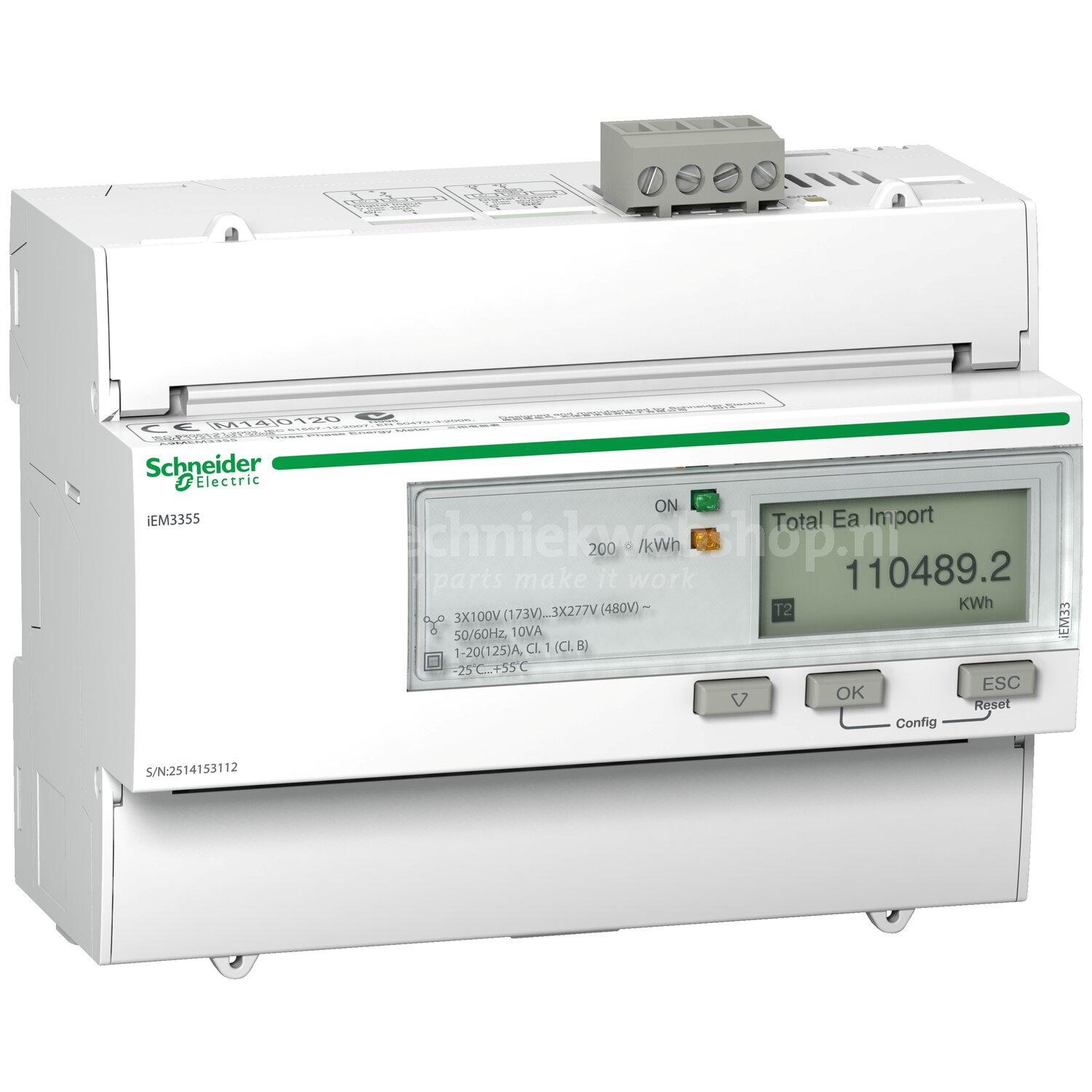 Schneider Electric Acti9 Energy Meters iEM3000 - Elektriciteitsmeter ...