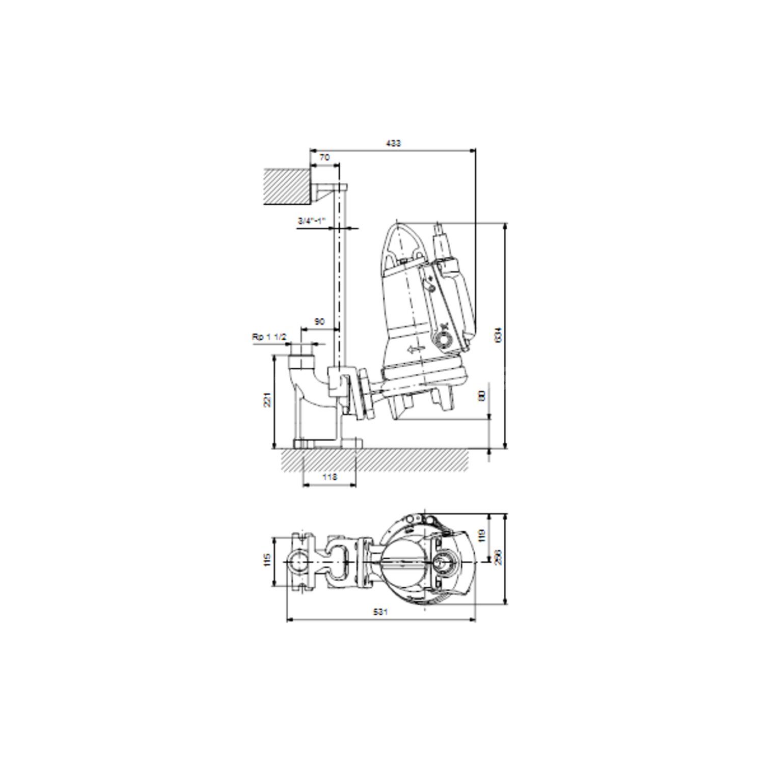Grundfos Nederland SEG Fecalin versnijder dompelpomp - SEG.40.26.E ...