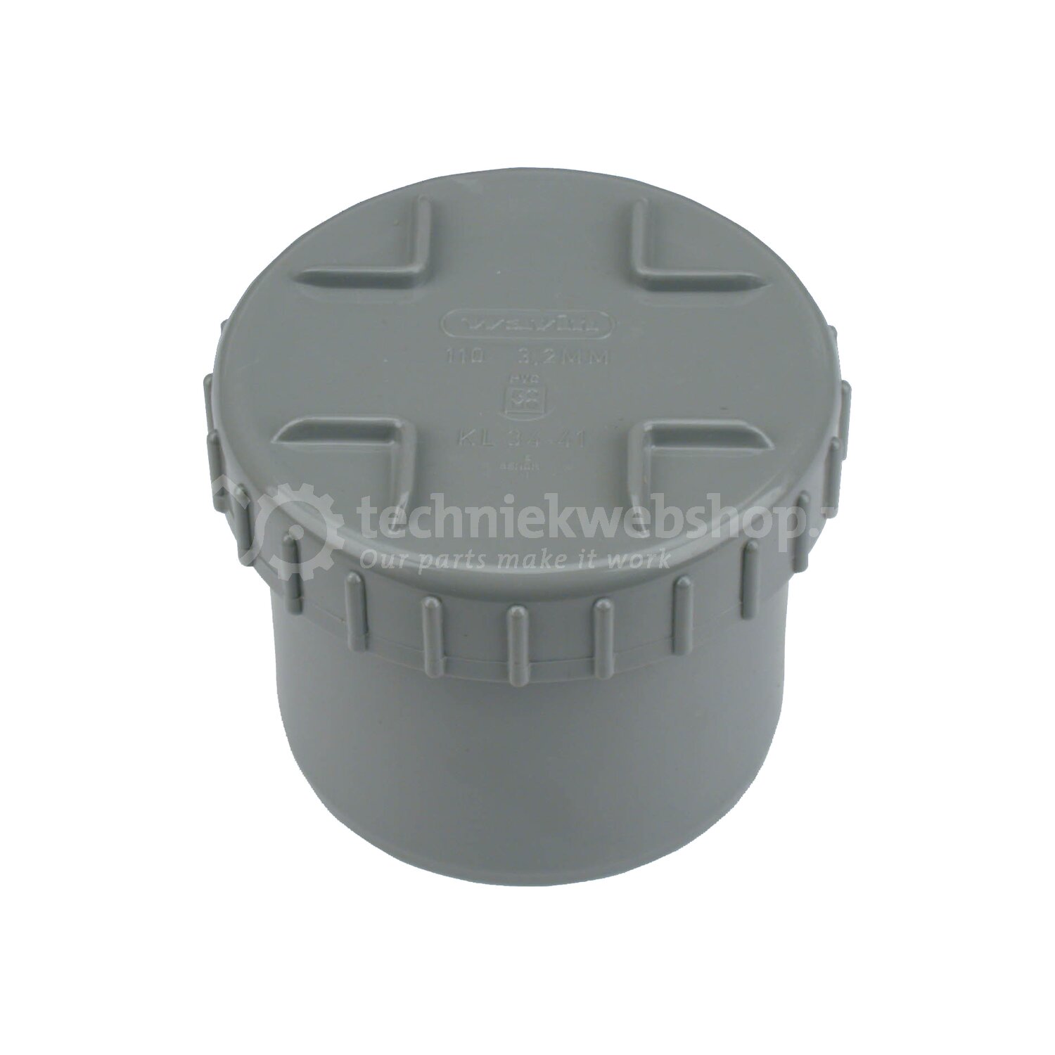 Wavin Nederland PVC Eindstuk Met Schroefd. Gr 315, Fitting met 1 ...