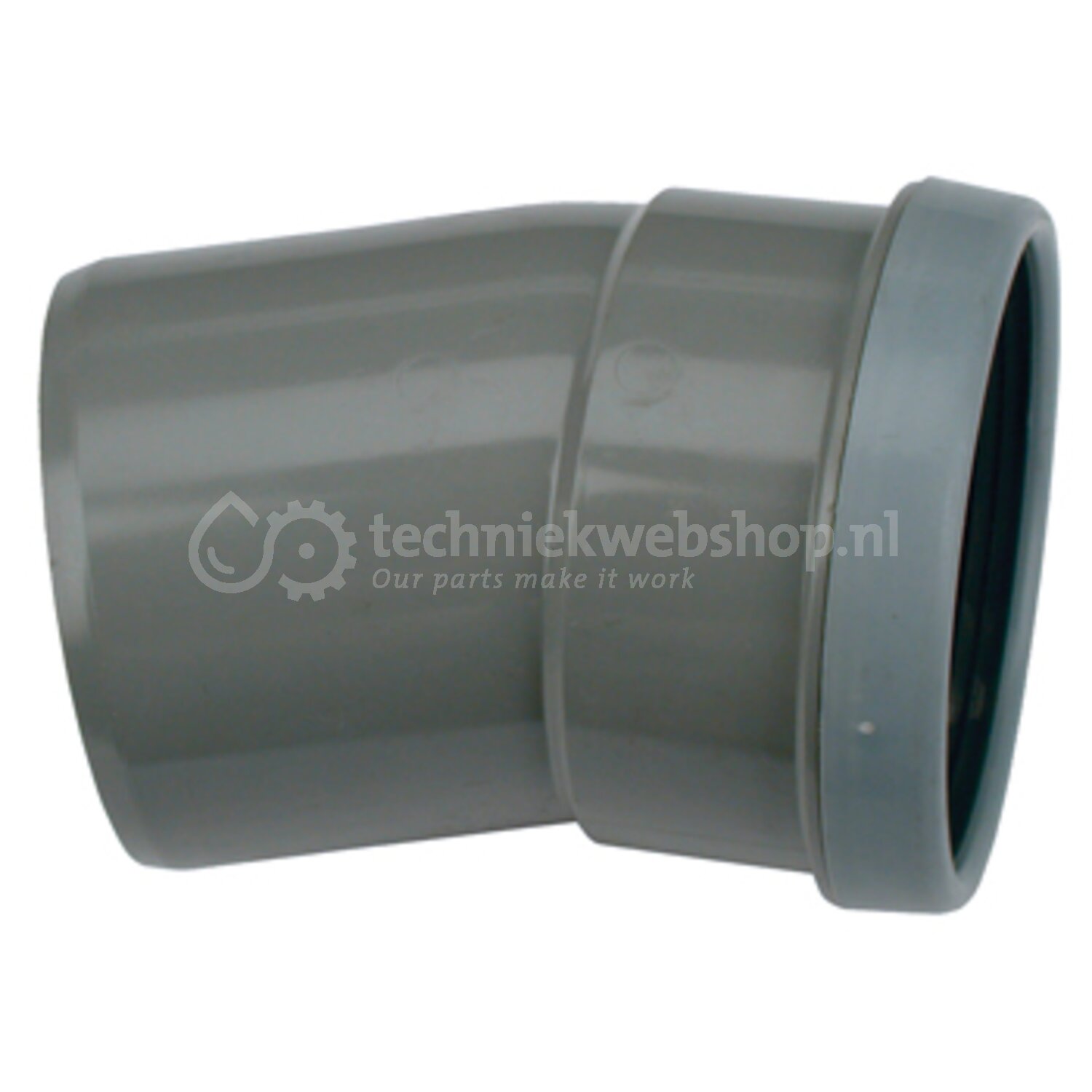 Wavin Nederland Wafix PVC M-Bocht 15° GR 110 SN8 M/S, verkoop per: 1 x ...