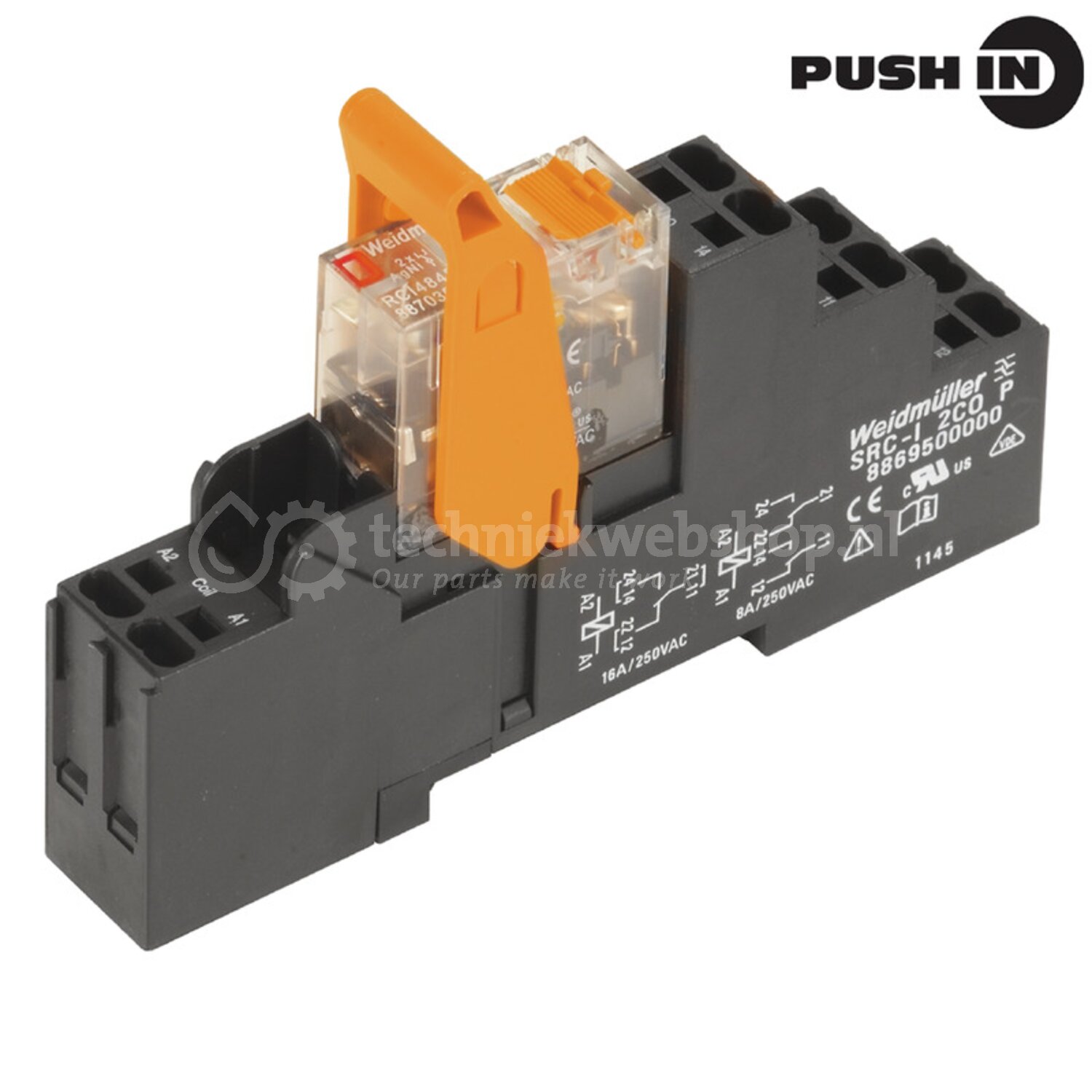 Weidmüller Benelux RIDERSERIES RCI - RCIKITP 24VAC 2CO LD/PB / Relay ...
