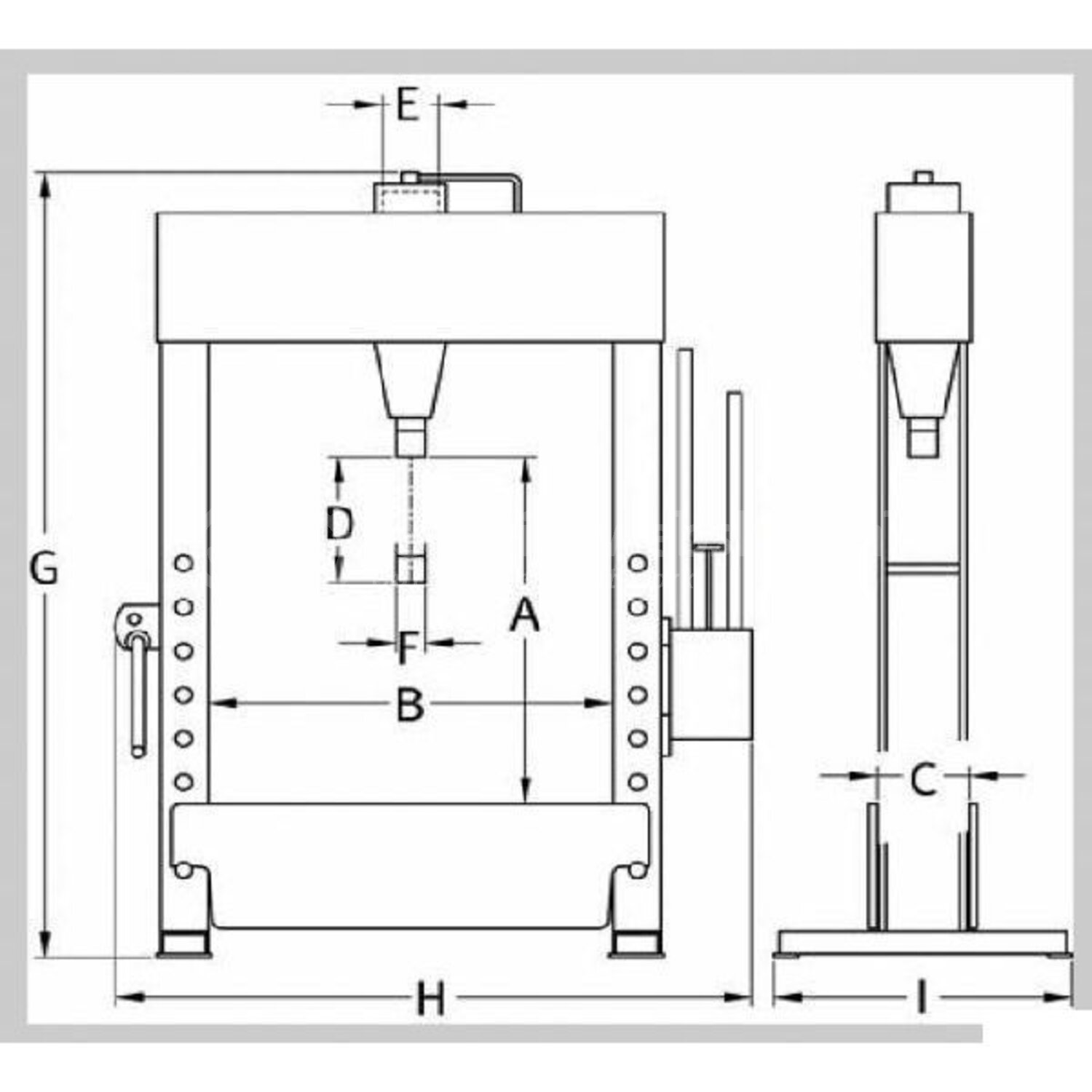 Compac Hydraulische pers 100-ton - HP100 | 100 ton | 300 mm | 320 mm ...