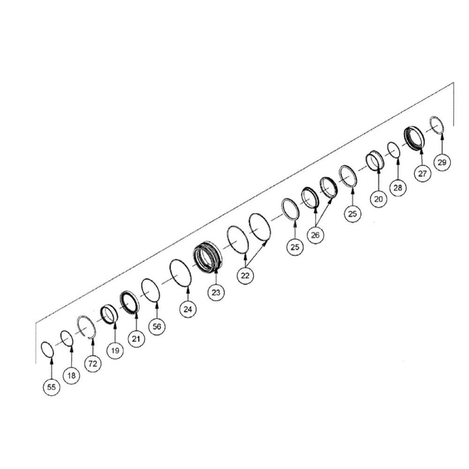 Vogelsang 11.000211 VX136Q Rotary Lobe Pump Bearing Change Kit O-Rings