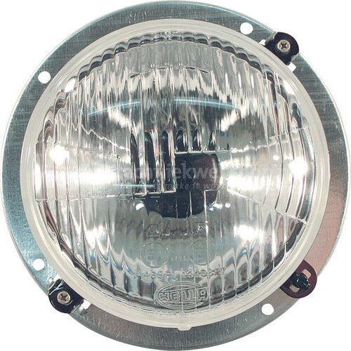 HELLA Halogeen Koplampinzetstuk – 24/12V, Rond, 145 Mm – Grootlicht, Zonder Lamp, Voor Links- En Rechtsrijdend Verkeer – Chroom/zwart