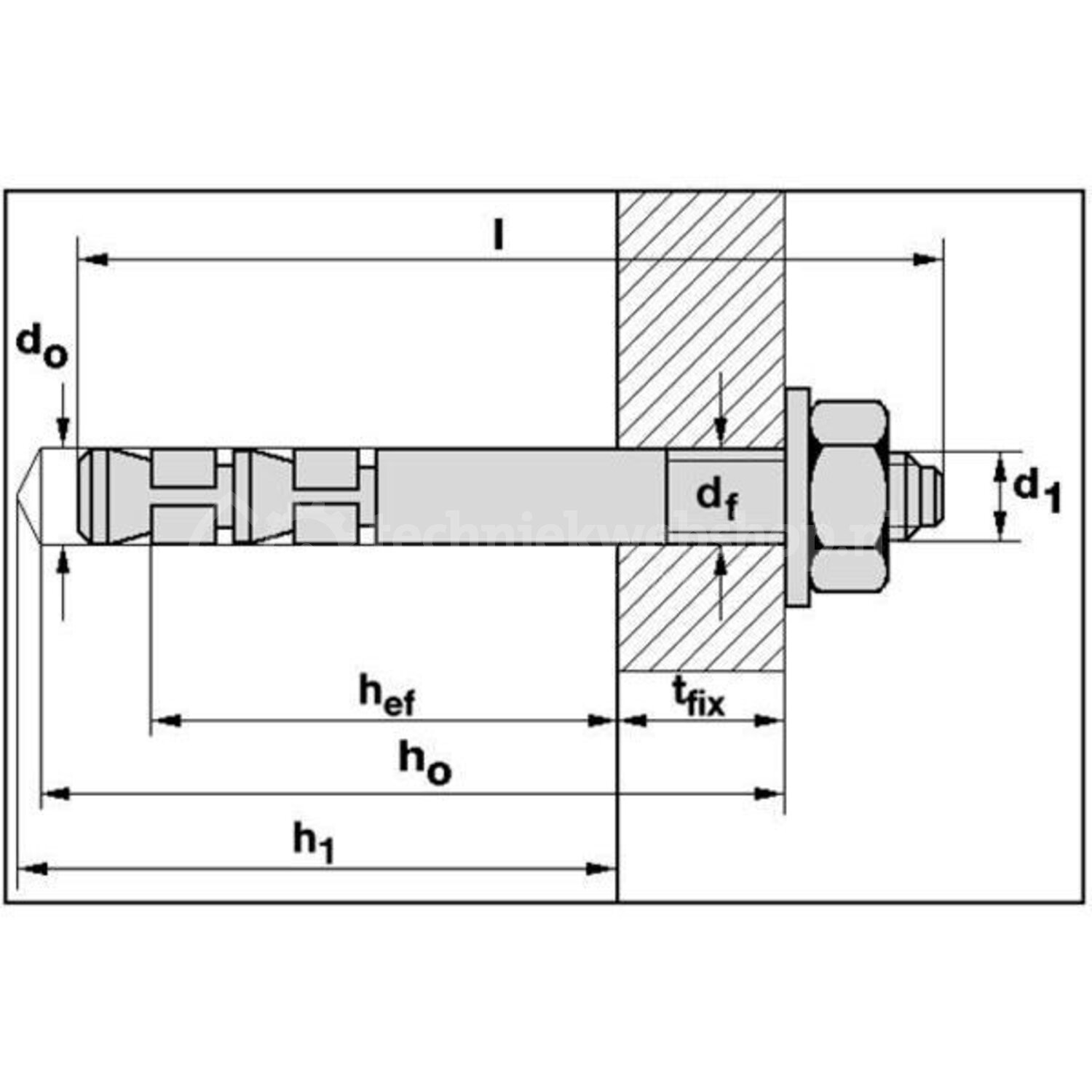 Fischer EXA anker M10/45 verzinkt - EXA1045 | 10 mm | 115 mm | 122 mm ...
