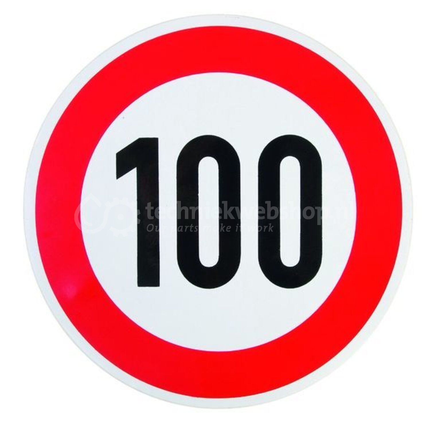 Begrenzingssticker - BF100S | 100 km/h - Techniekwebshop.nl
