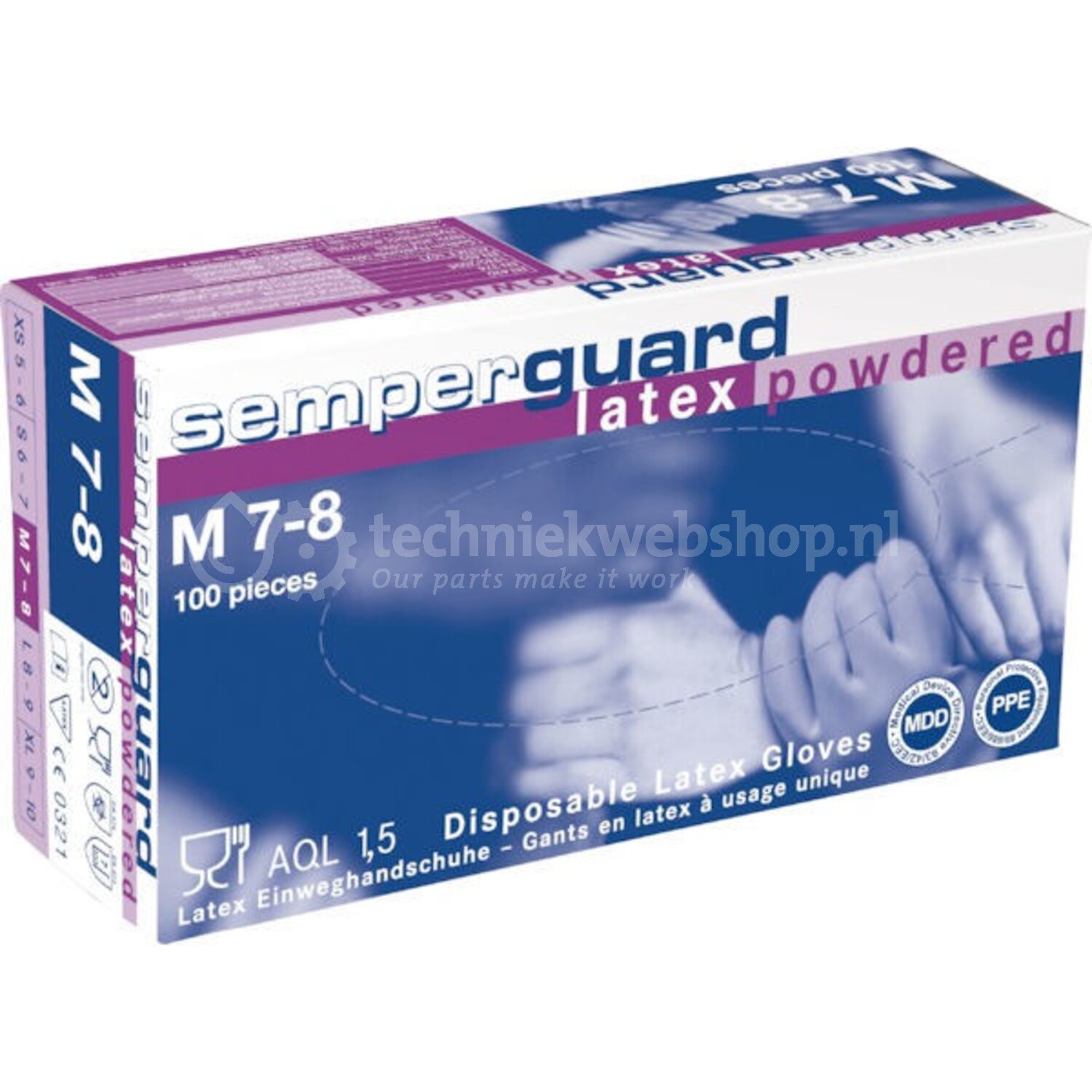Semperguard Latex gepoederd L - 3000001417 | naturel | 0.20 mm | 240 mm ...